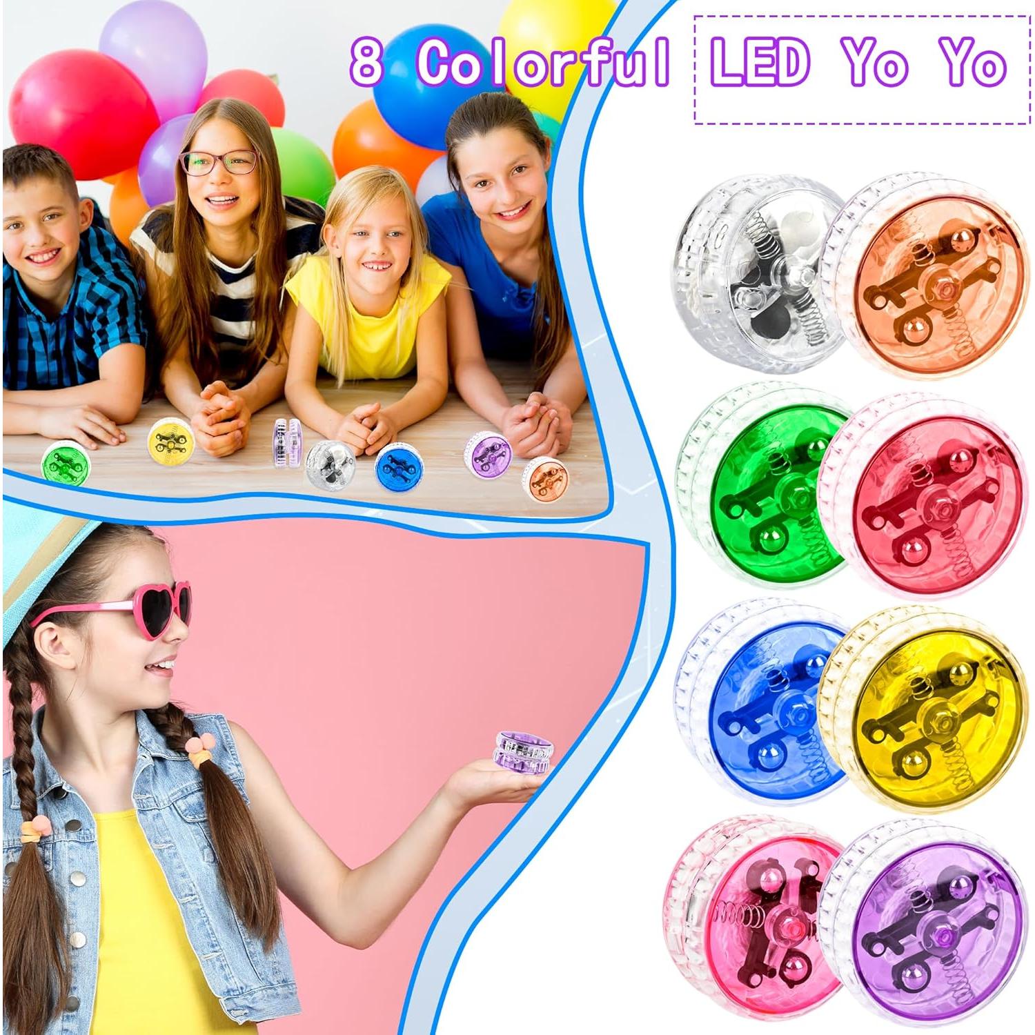 Paquete de 24 Yo Yos LED Drayear para Niños - 8 Colores