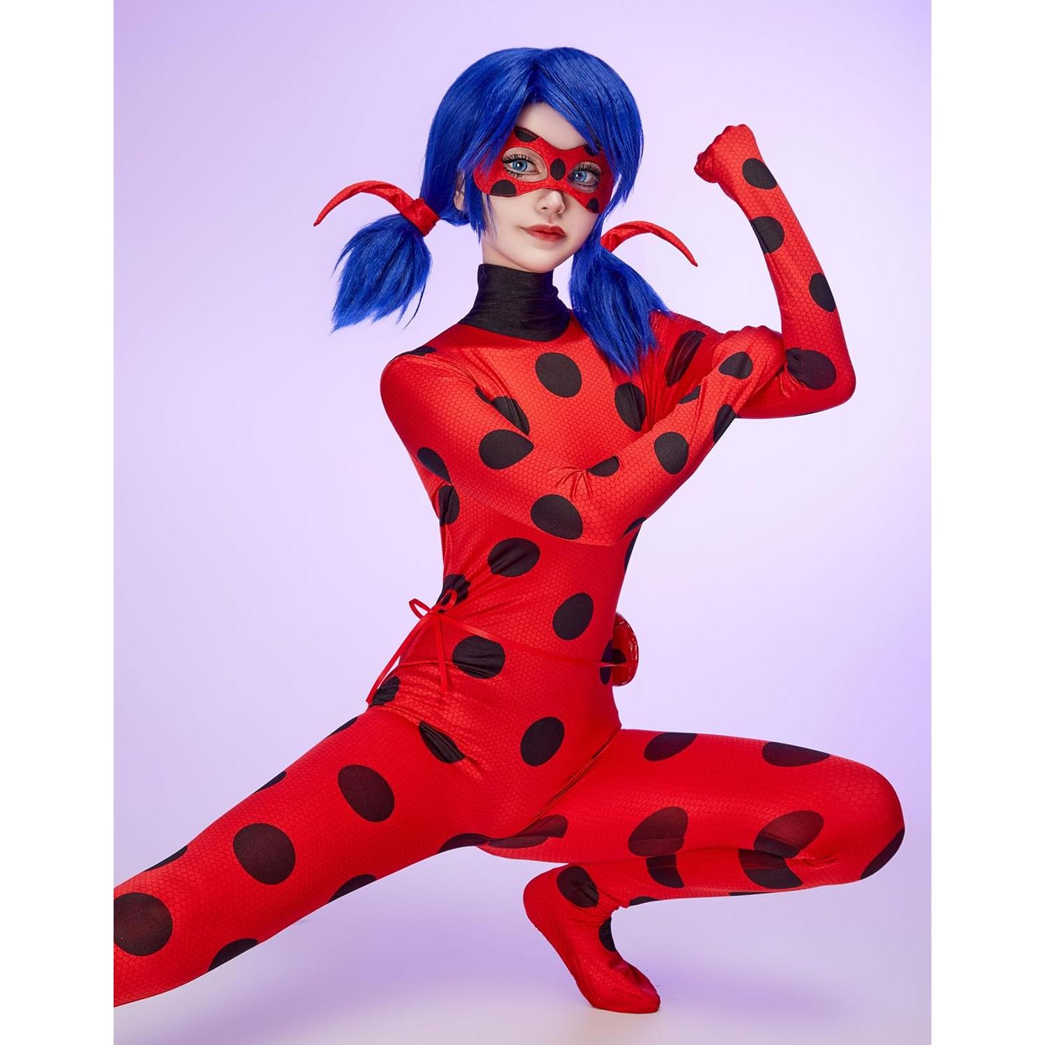 Conjunto Cosplay Miraculous Ladybug Mujer Mono Máscara Yoyo