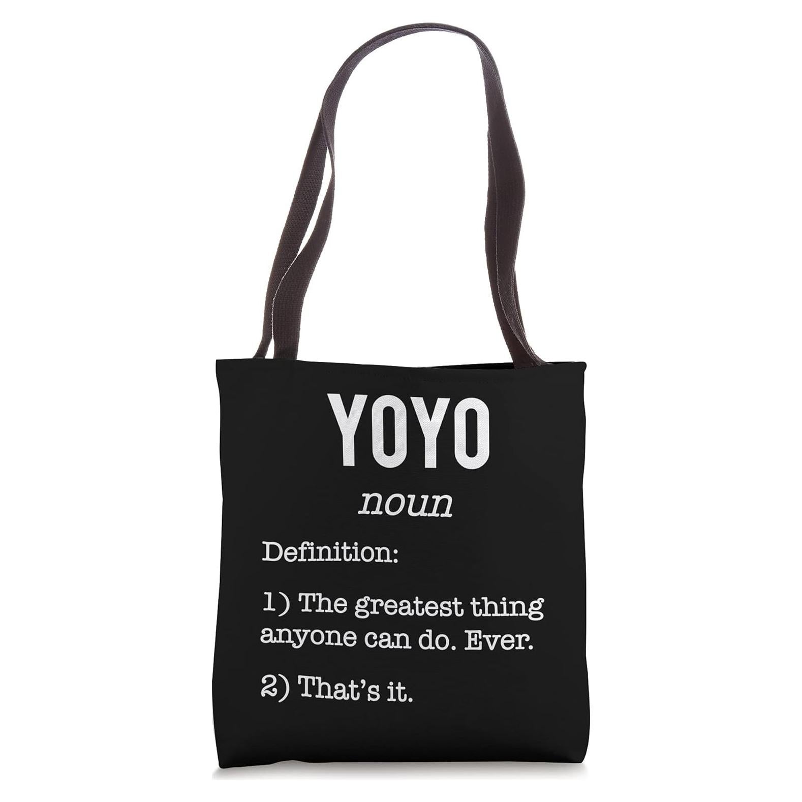 Bolsa Tote Yoyo Divertido 40.64 cm con Diseño Sarcástico