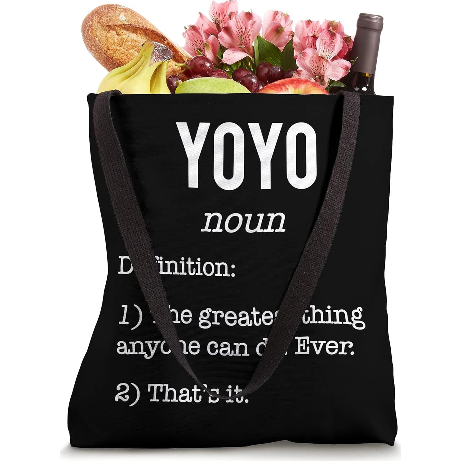 Bolsa Tote Yoyo Divertido 40.64 cm con Diseño Sarcástico