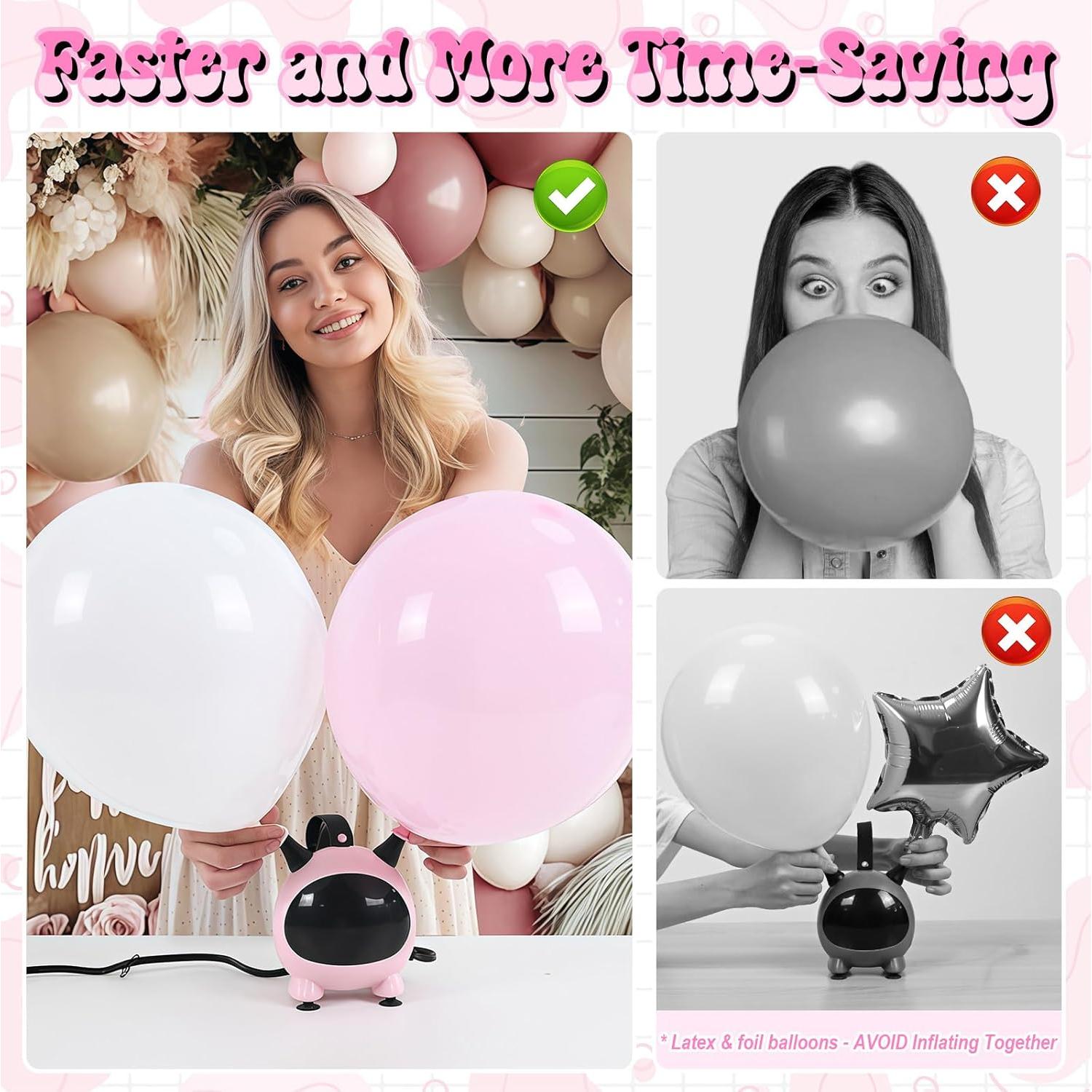 Bomba de aire eléctrica Togvu para globos 600W rosa