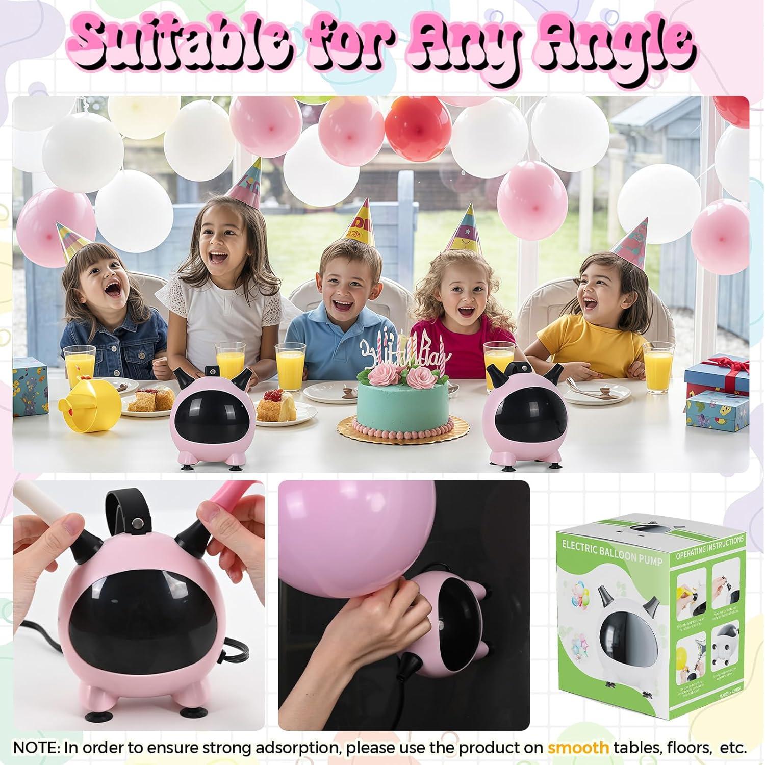 Bomba de aire eléctrica Togvu para globos 600W rosa