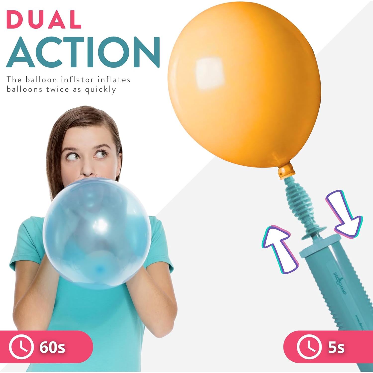 Bomba de Aire Manual DECOCHAMP DECO Pump para Globos 1 Paquete