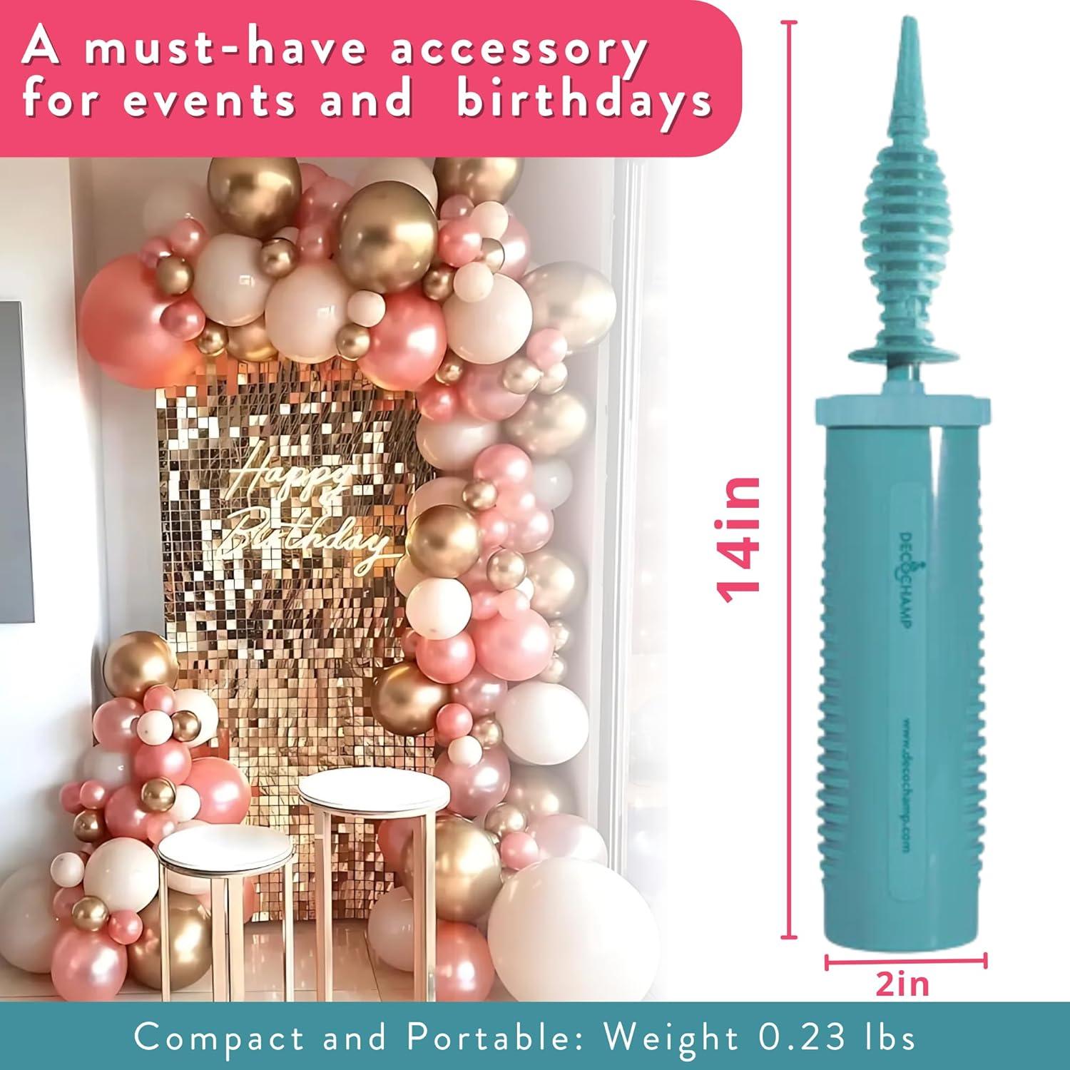 Bomba de Aire Manual DECOCHAMP DECO Pump para Globos 1 Paquete