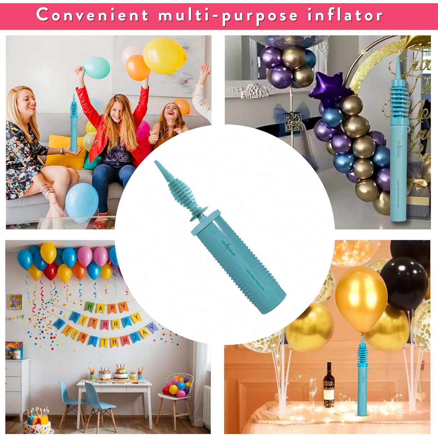 Bomba de Aire Manual DECOCHAMP DECO Pump para Globos 1 Paquete
