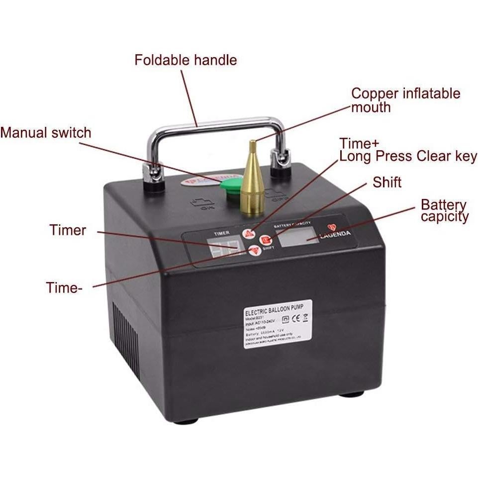 Inflador Eléctrico de Globos Lagenda B231 con Temporizador