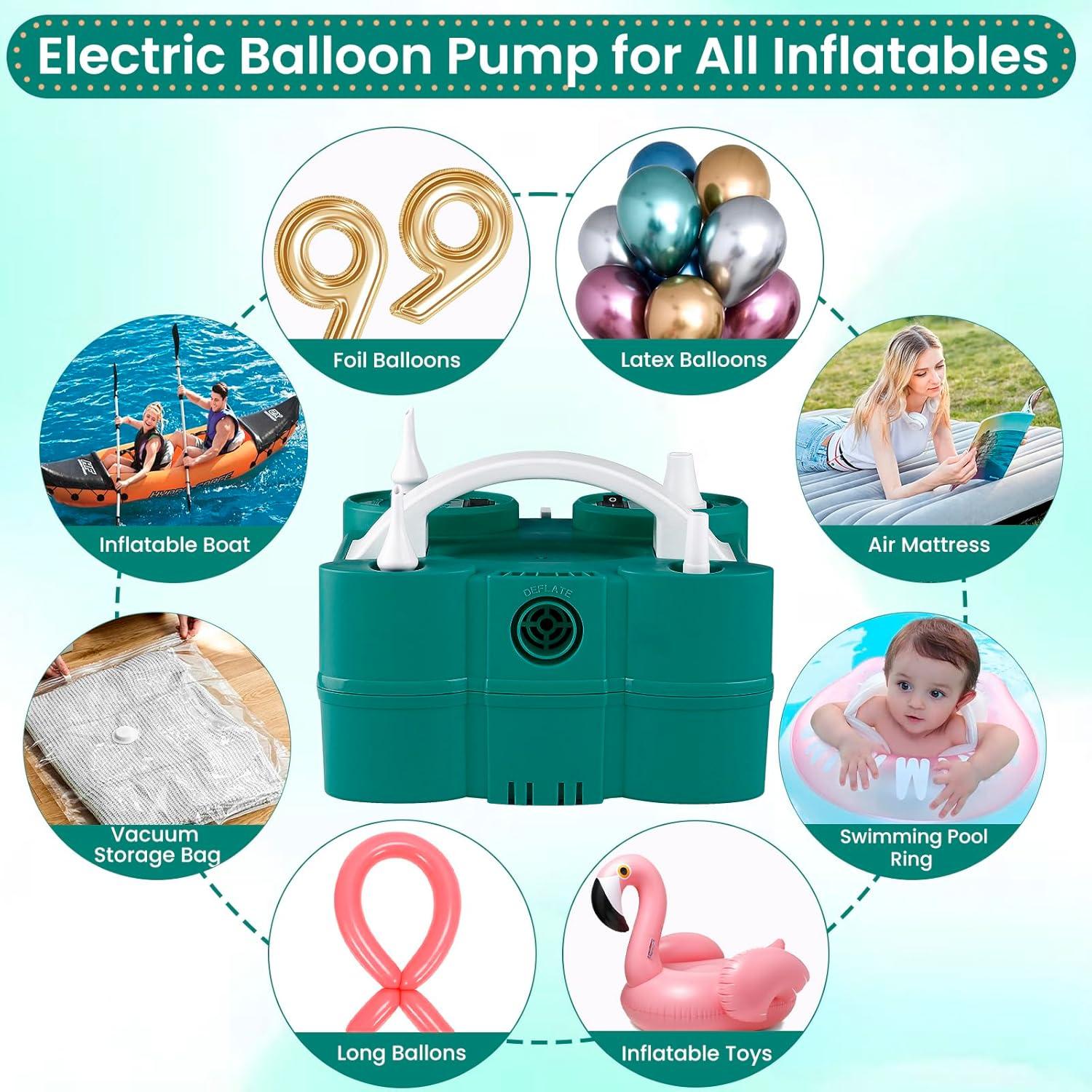 Bomba de Aire Eléctrica 3-en-1 Hoolicute para Inflables y Globos