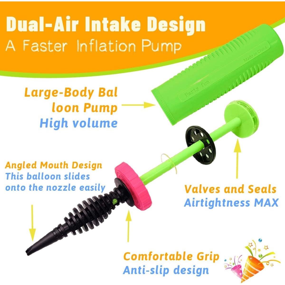 Bomba de Globo Manual Doble Acción ZHUYING DaQiTong Rosa