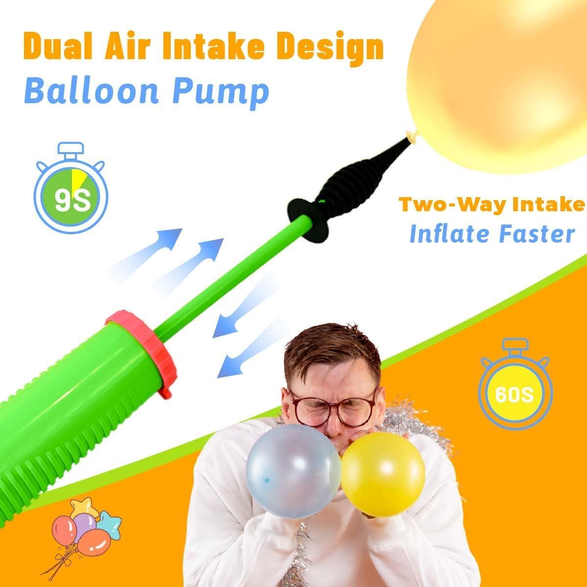 Bomba de Globo Manual Doble Acción ZHUYING DaQiTong Rosa