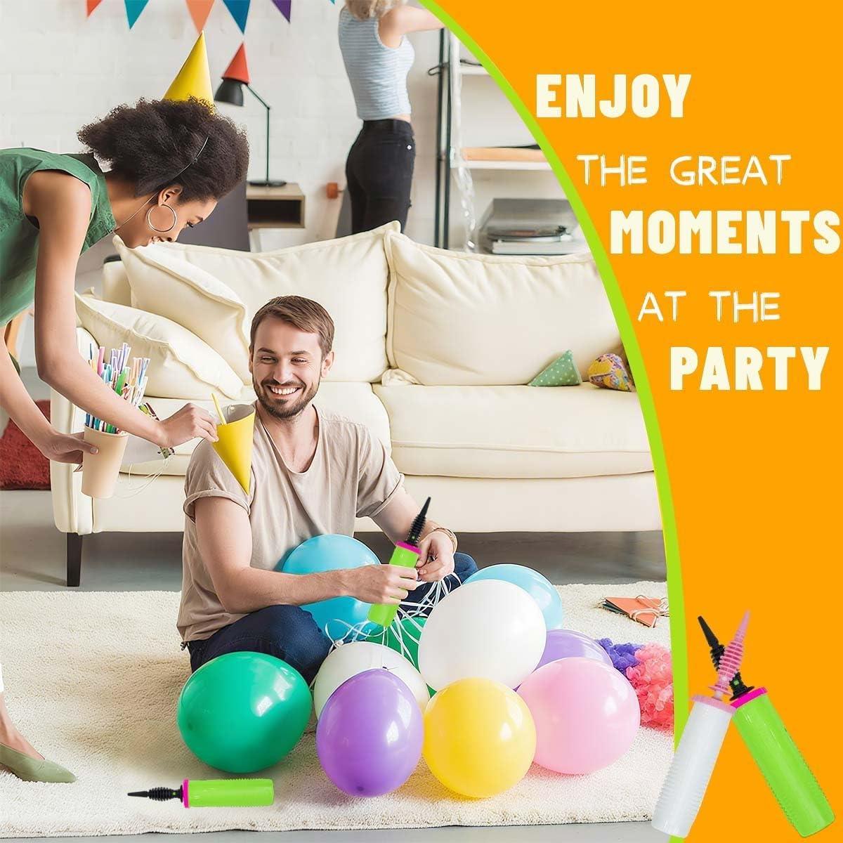 Bomba de Globo Manual Doble Acción ZHUYING DaQiTong Rosa