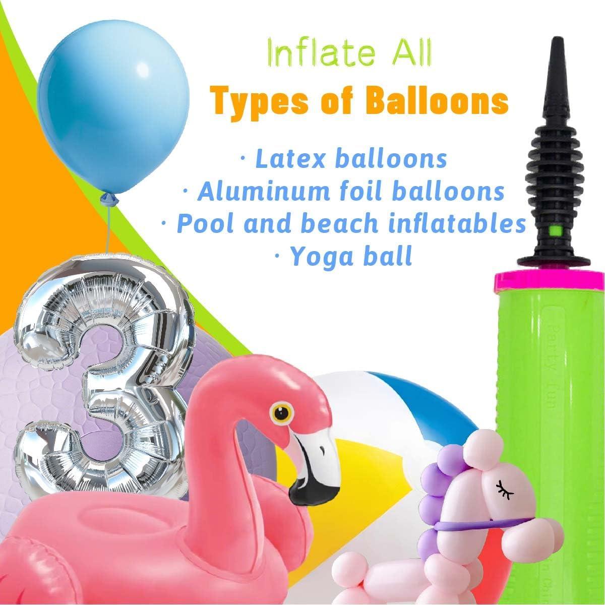 Bomba de Globo Manual Doble Acción ZHUYING DaQiTong Rosa