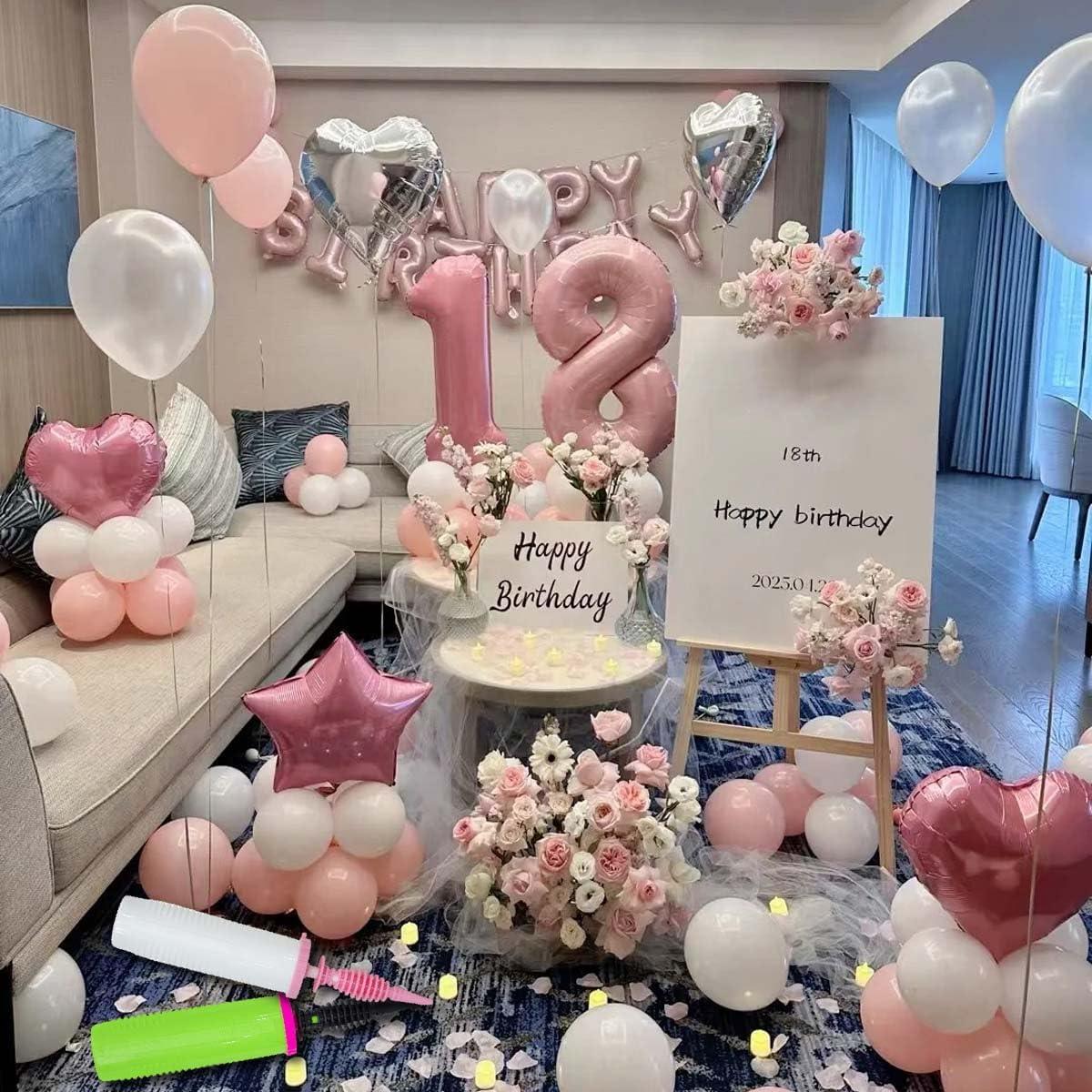 Bomba de Globo Manual Doble Acción ZHUYING DaQiTong Rosa