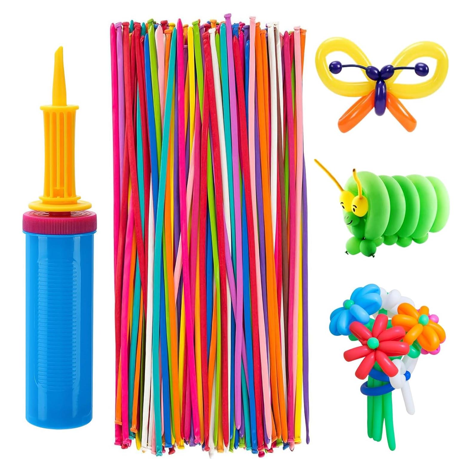 Kit de 100 Globos 260Q Arcoíris con Bomba - Apipi