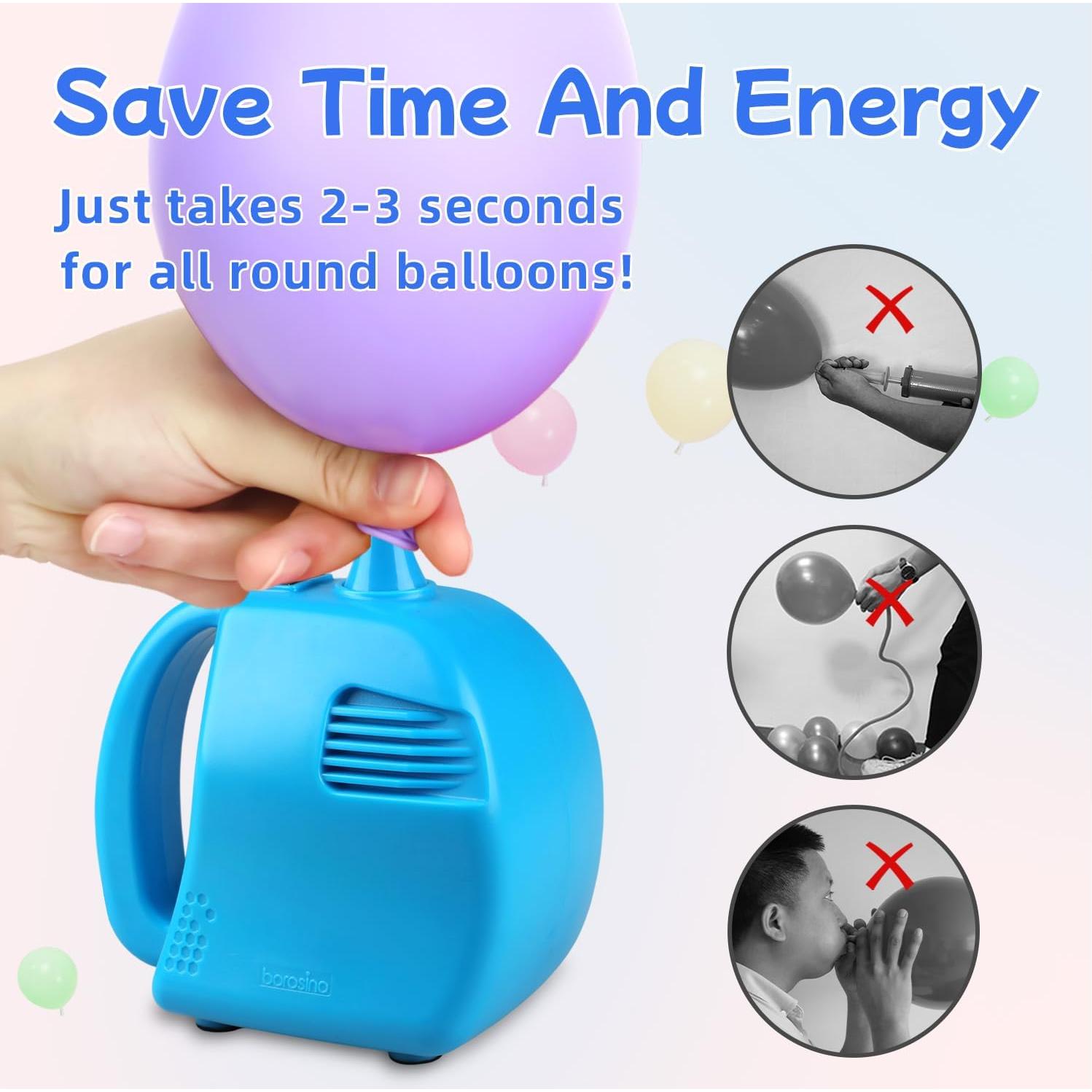 Bomba de Globo Eléctrica Borosino Portátil 16x15cm