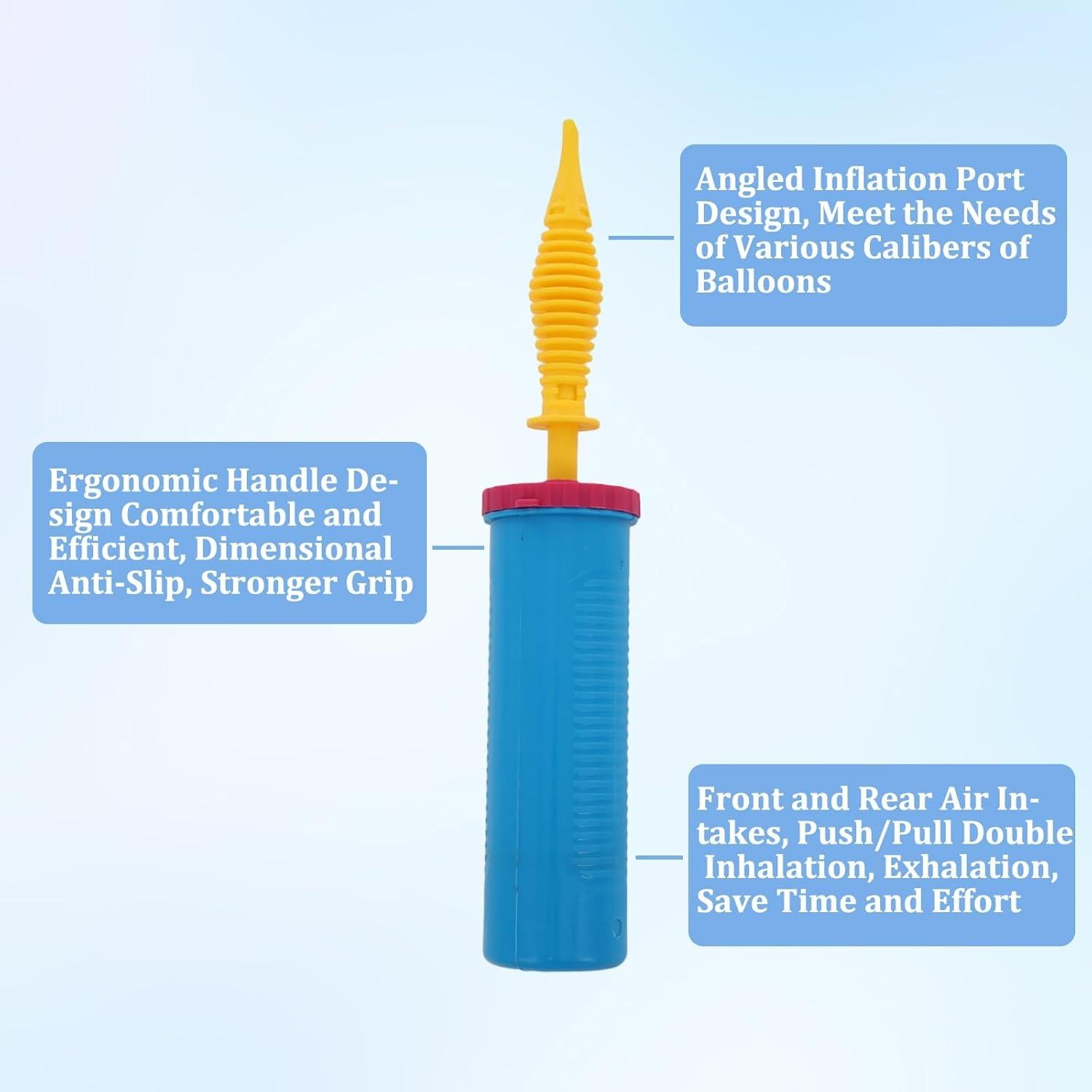 Bomba de Globo Manual Doble Acción MVVM - 3 Piezas 4.8x27.4cm