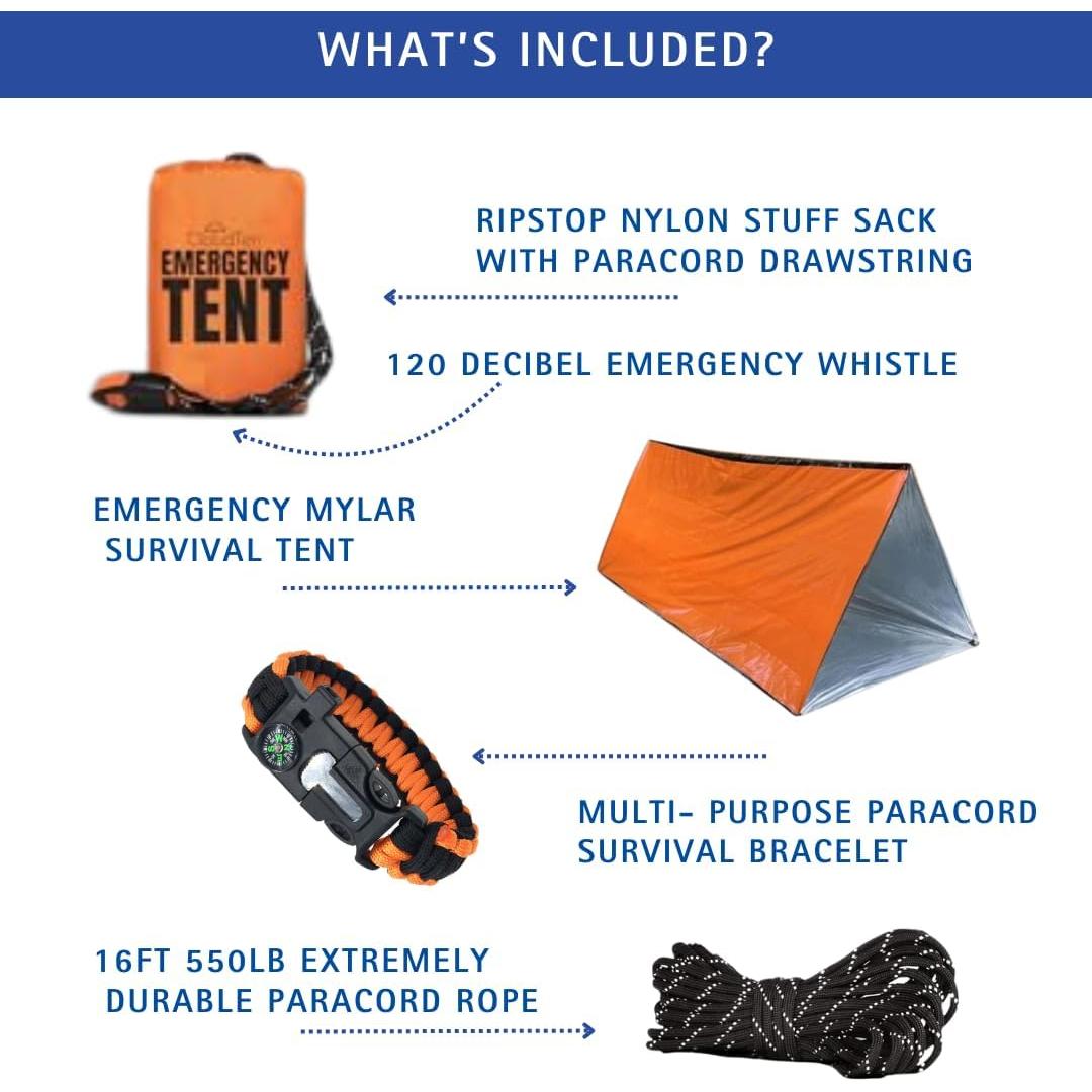 Tienda de Emergencia CloudTen para 2 Personas - Naranja