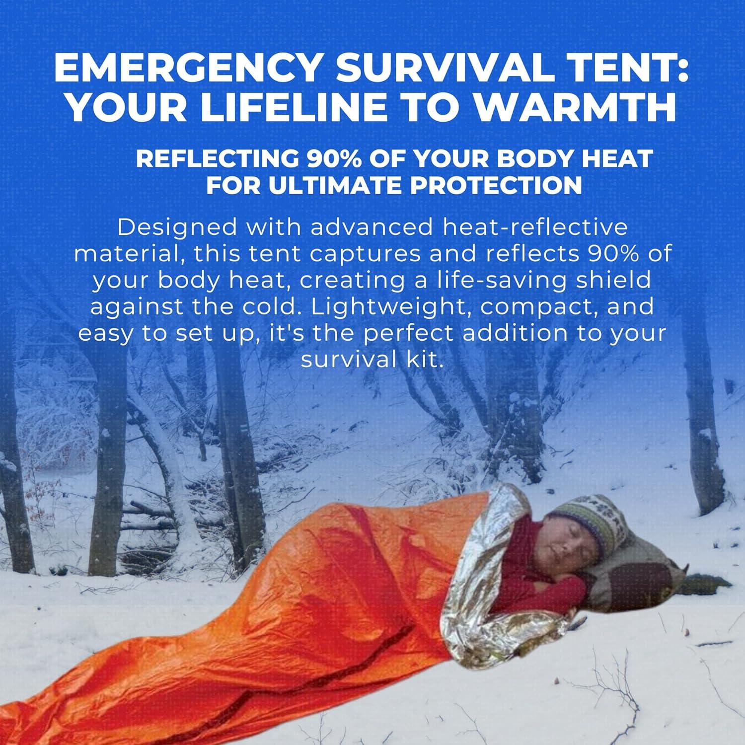 Tienda de Emergencia CloudTen para 2 Personas - Naranja