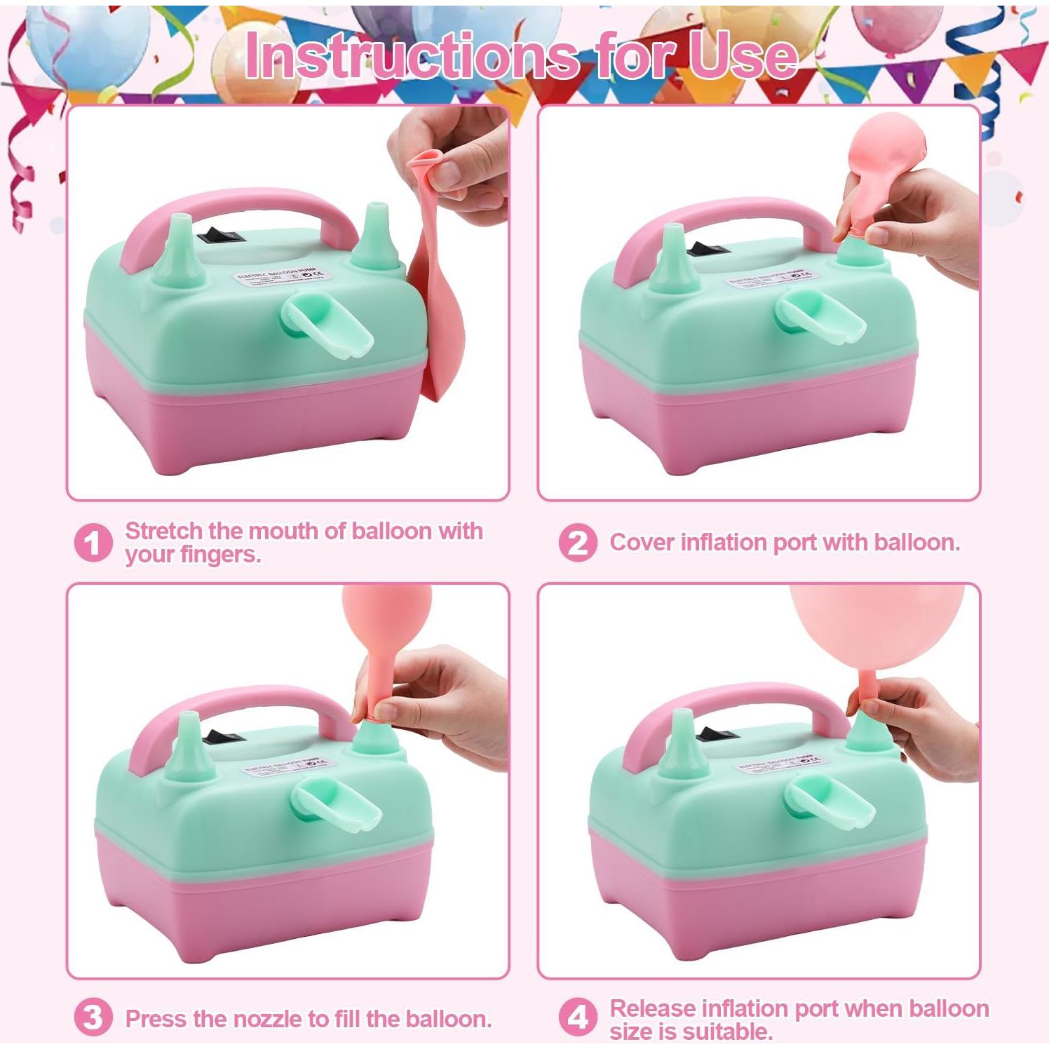 Bomba de Globo Eléctrica QIPUMP Q523 110V 500W Doble Boquilla