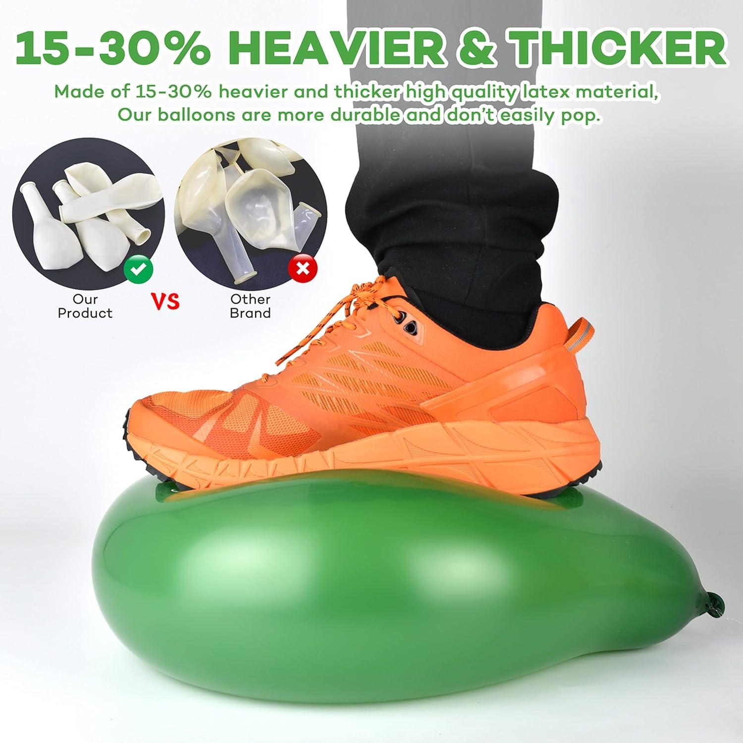 Paquete de 150 globos 12" QRabbit con bomba de mano - Colores surtidos