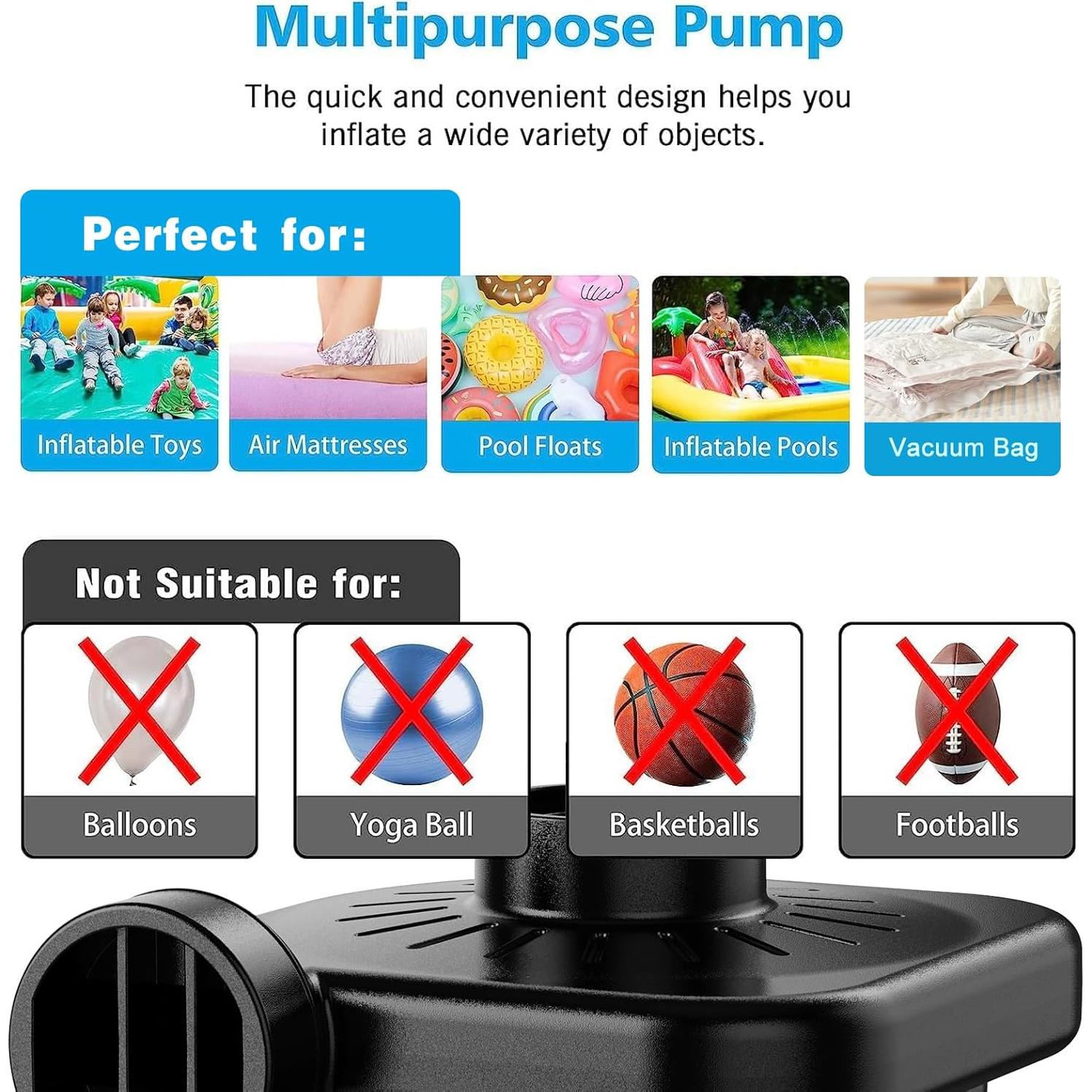 Bomba de Aire Eléctrica Motorenbau 110-120V con 3 Boquillas