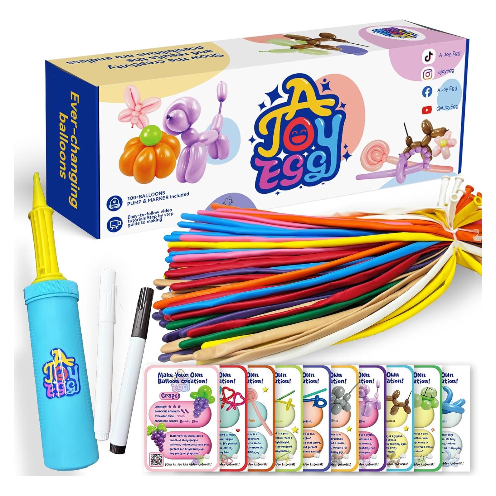 Kit de Globos AJOYEGG para Torcido de Animales con Bomba