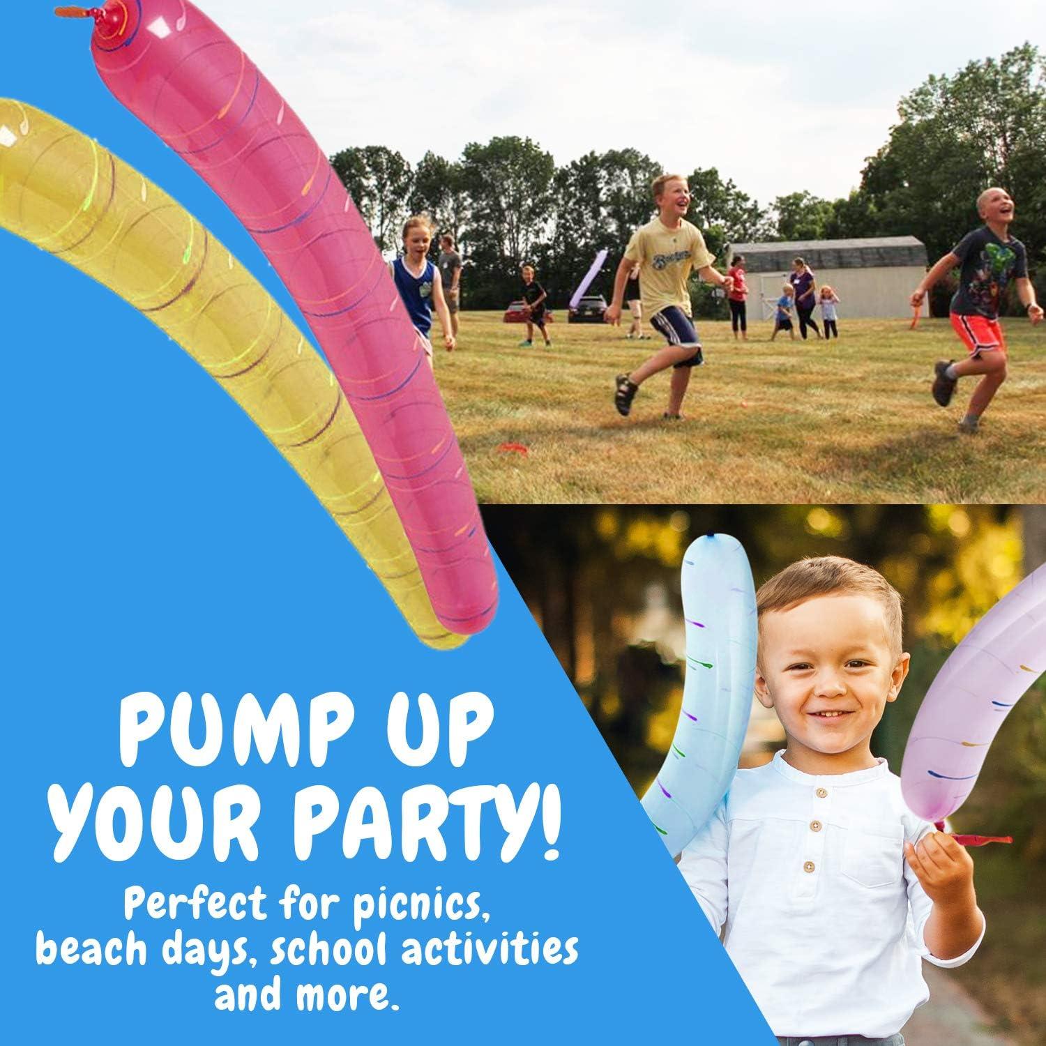 Cohetes de Globo Voladores IMPRESA - Paquete 100 Juguetes 101.6 cm