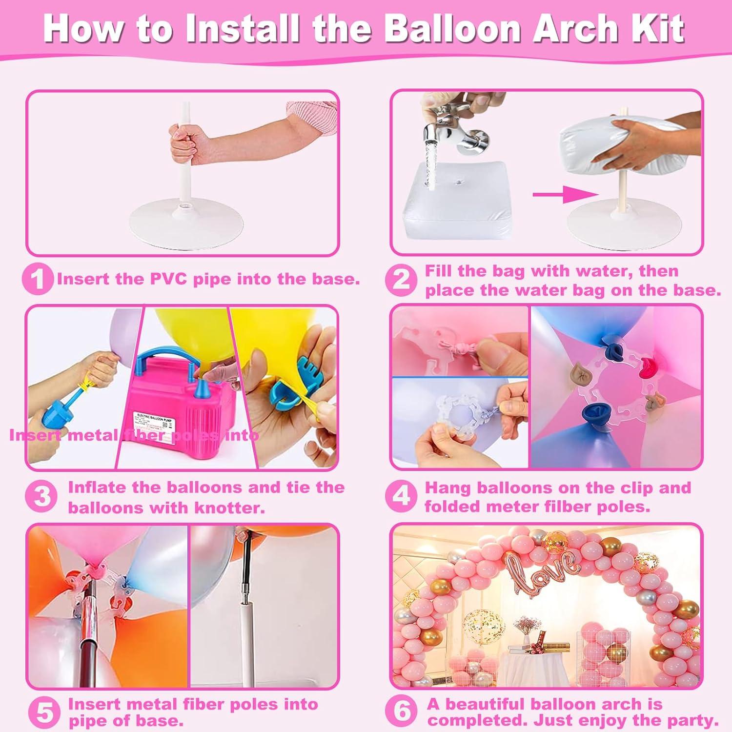 Kit de Arco de Globos Chaohua 2.74m x 3.05m con Bomba Eléctrica