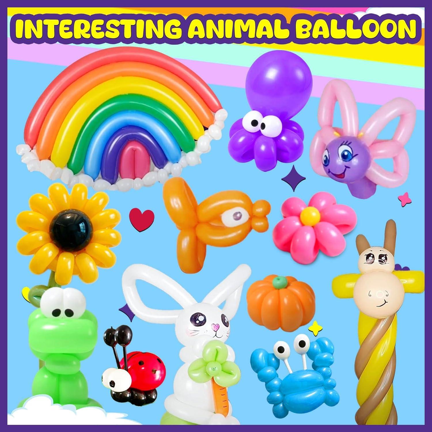 Kit de Globos de Animales 160PCS Baiyou con Bomba y Tutoriales