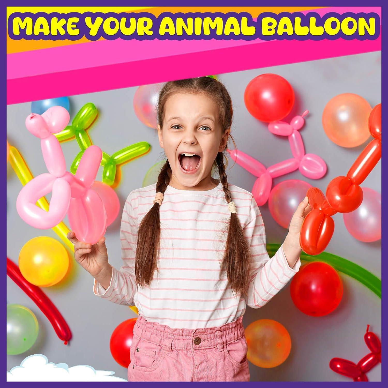 Kit de Globos de Animales 160PCS Baiyou con Bomba y Tutoriales