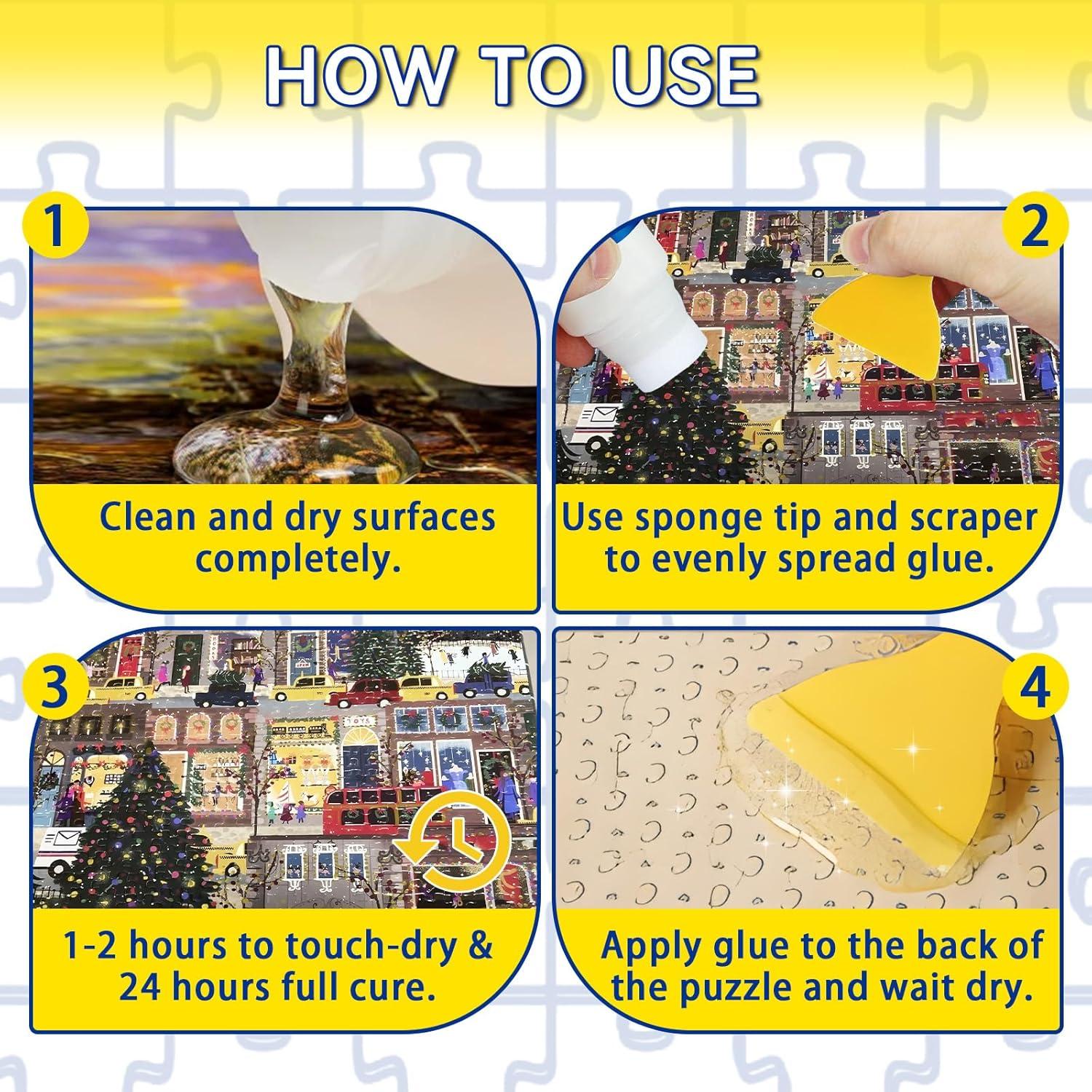 Pegamento para Rompecabezas AstraVox 120ml x2, Secado Rápido