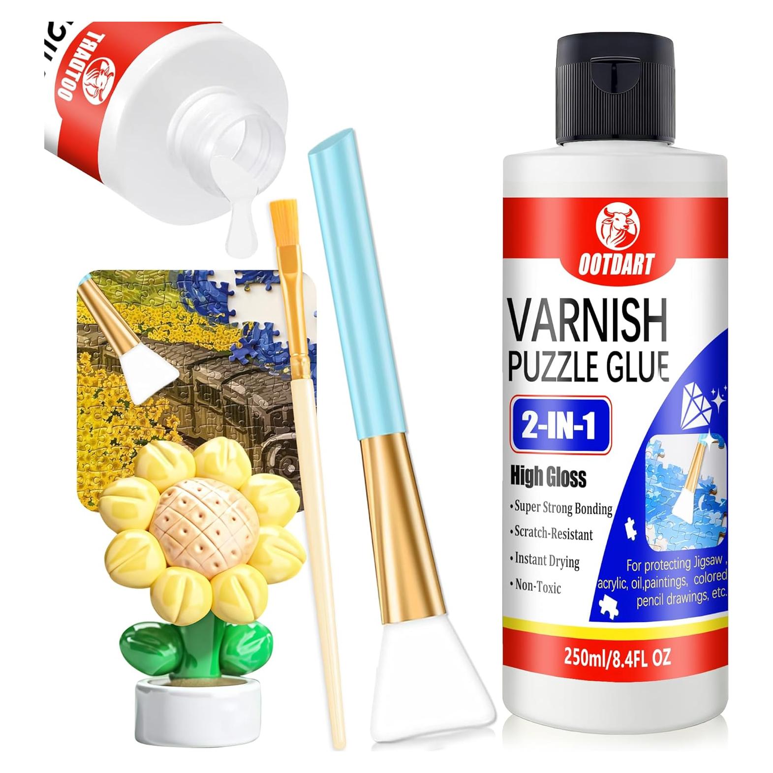 Pegamento para Rompecabezas OOTDART 250ml Transparente Brillante