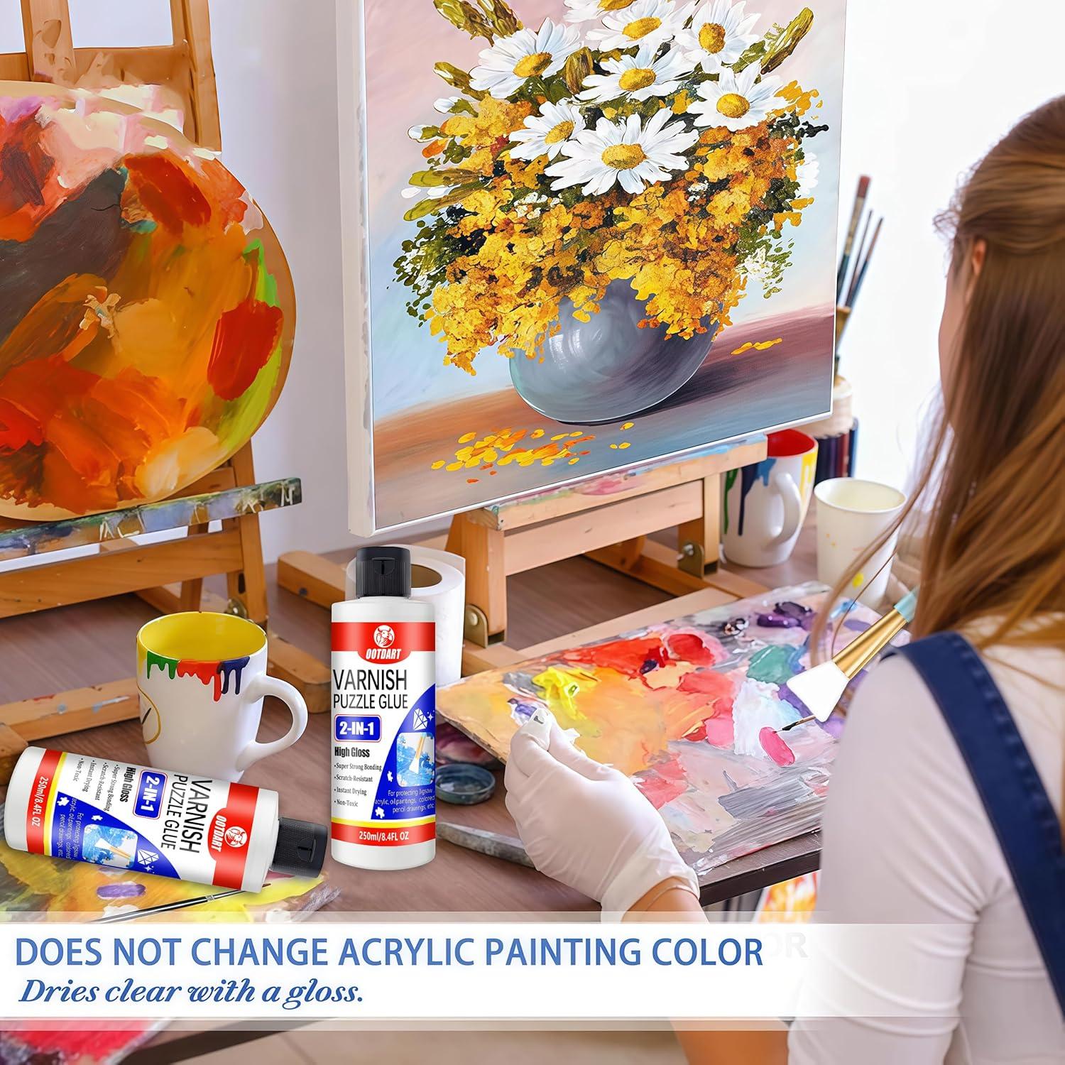 Pegamento para Rompecabezas OOTDART 250ml Transparente Brillante