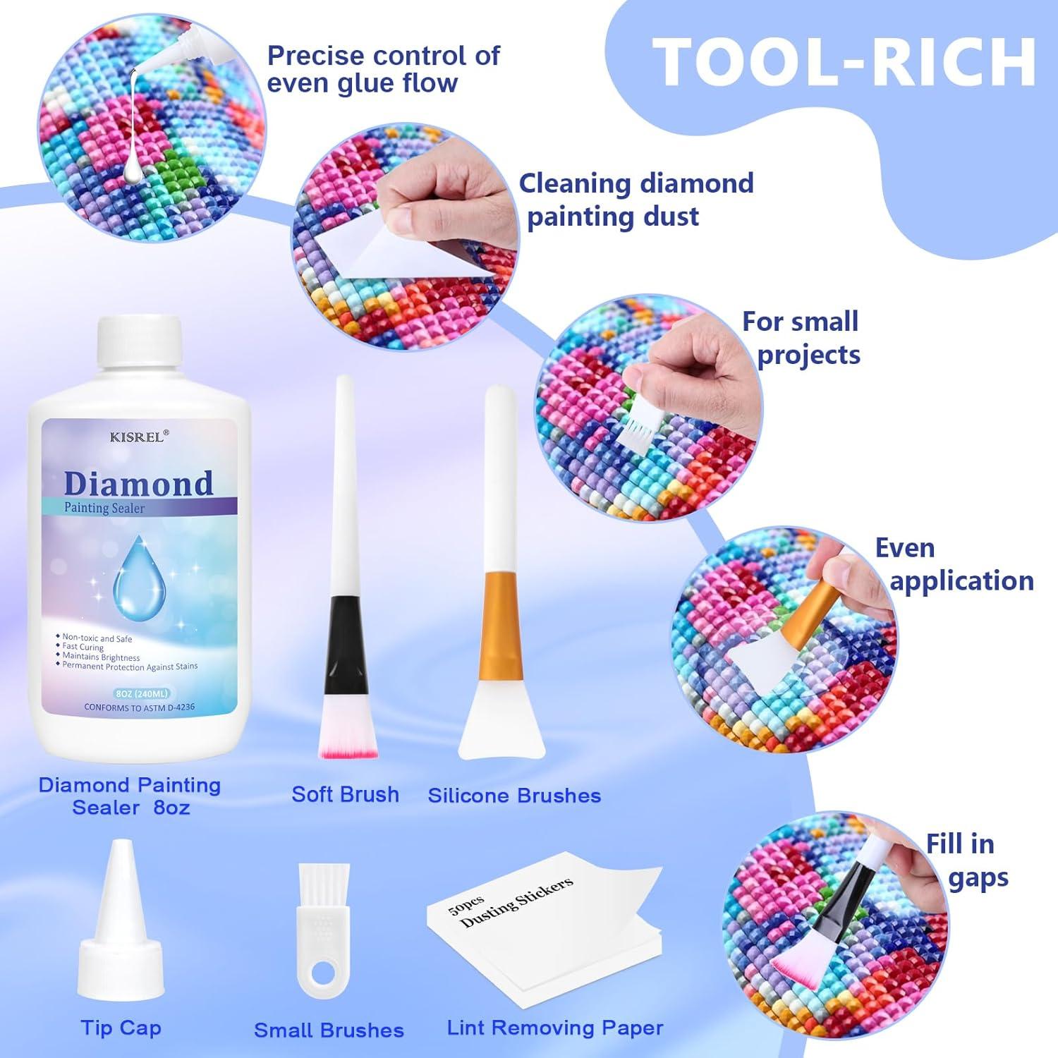 KISREL Sellador de Pintura de Diamante 240ml 5D Adhesivo