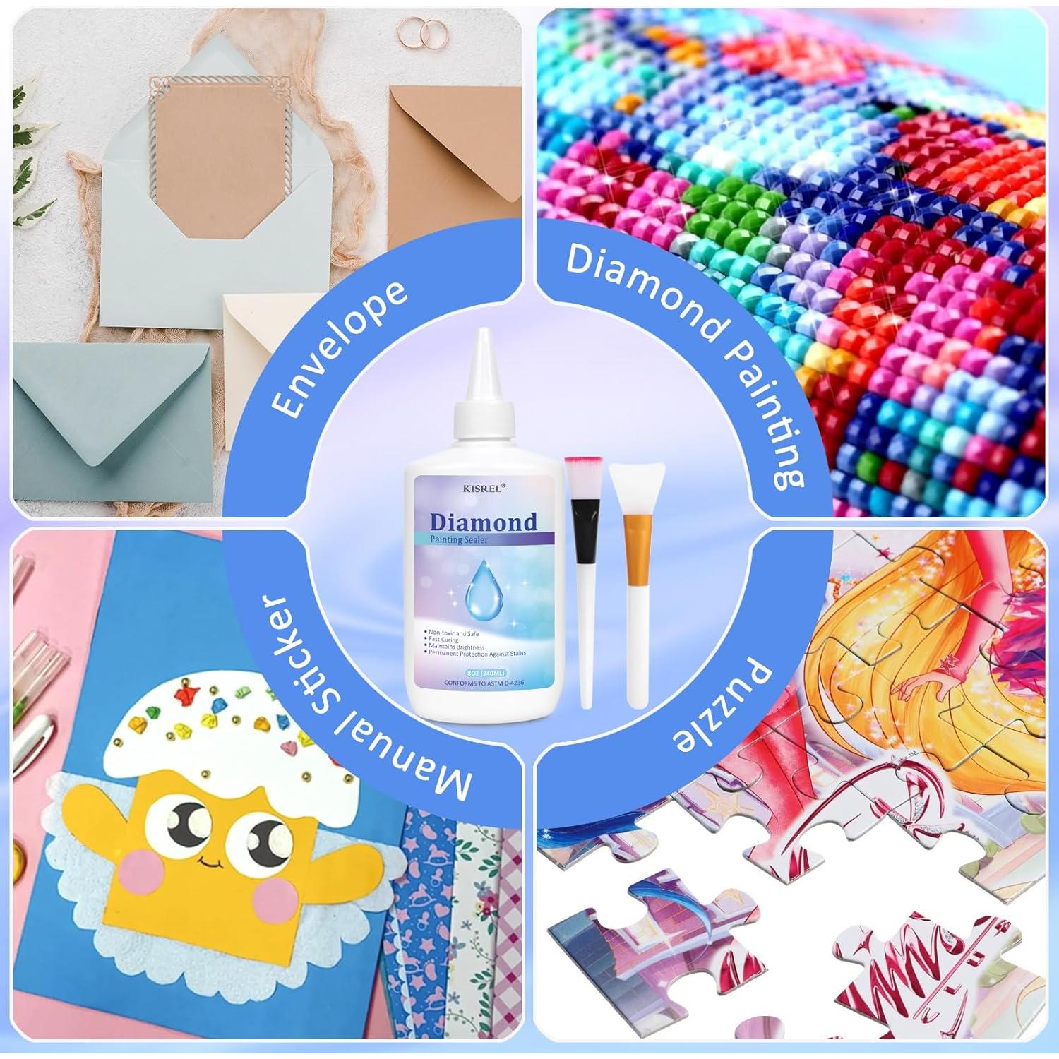 KISREL Sellador de Pintura de Diamante 240ml 5D Adhesivo