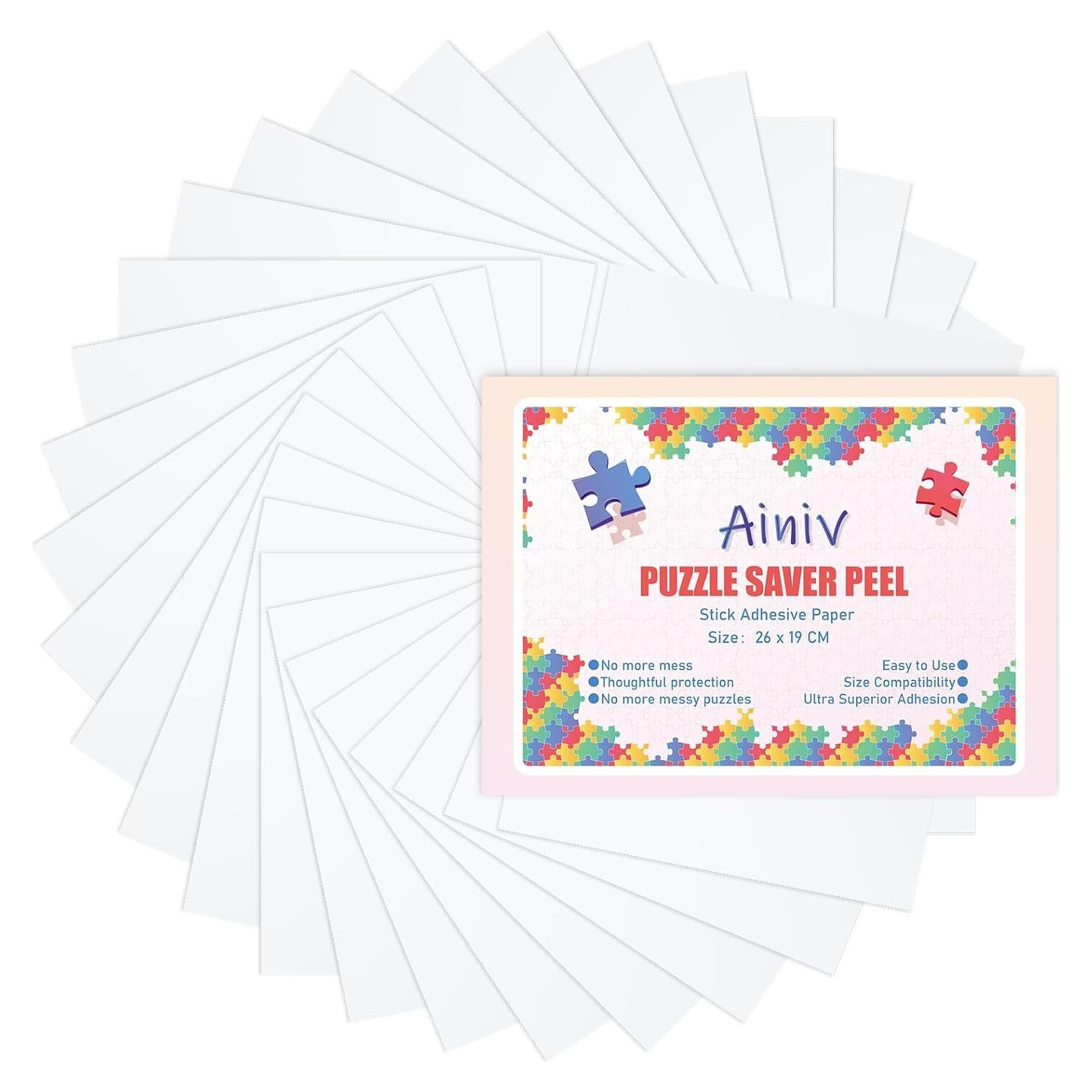 Hojas de Pegamento para Rompecabezas Ainiv 32PCS Transparentes