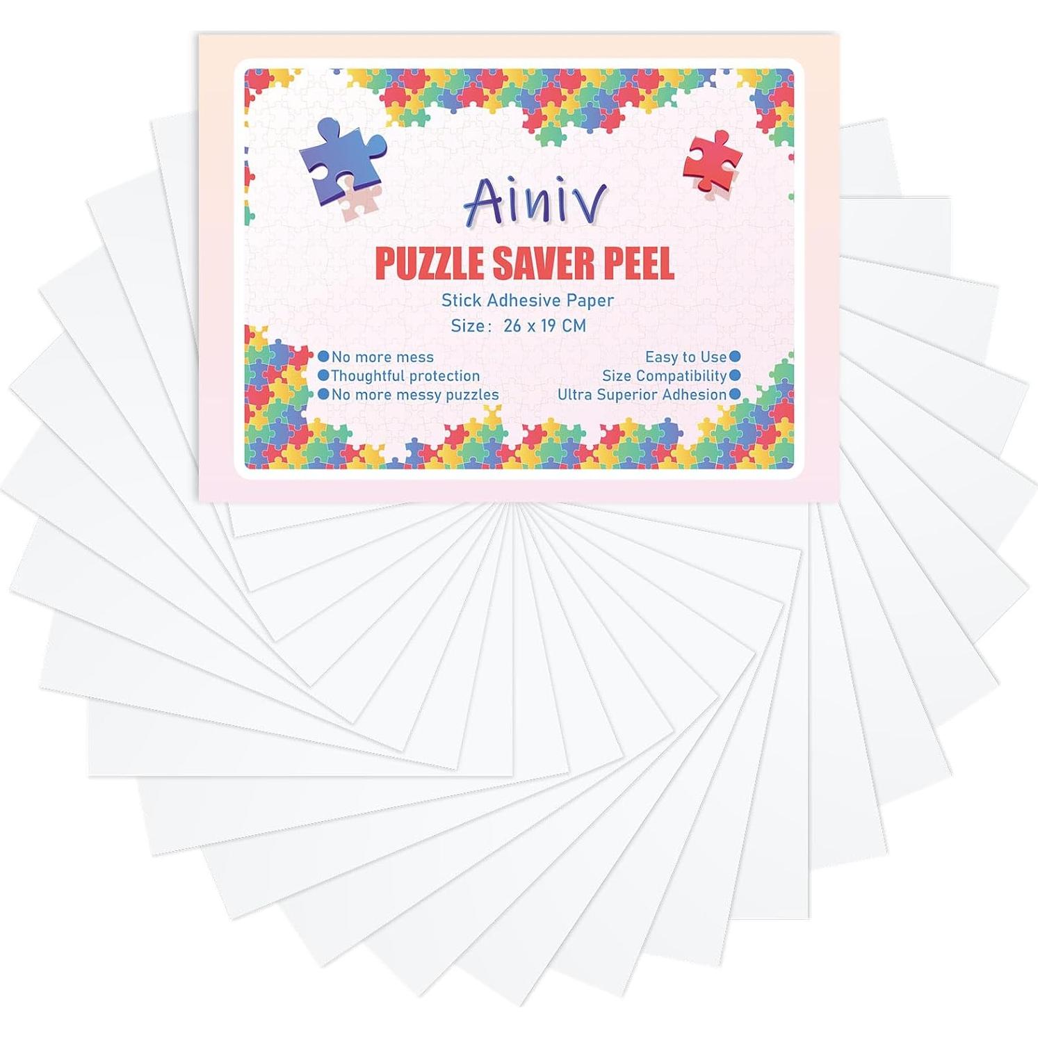 Hojas de Pegamento para Rompecabezas Ainiv 32PCS Transparentes