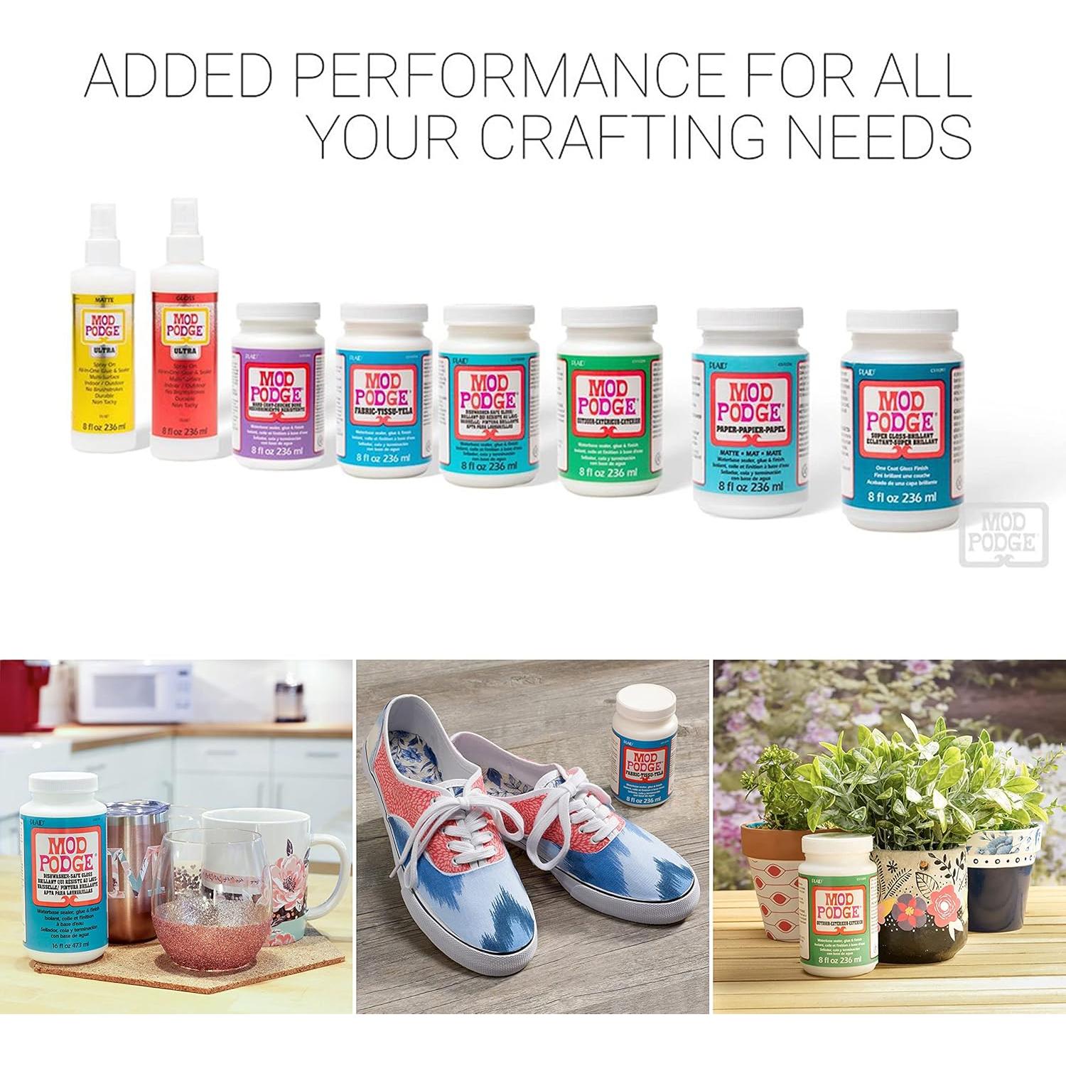 Mod Podge 8 Oz a Prueba de Lavavajillas Brillante - Sellador y Pegamento