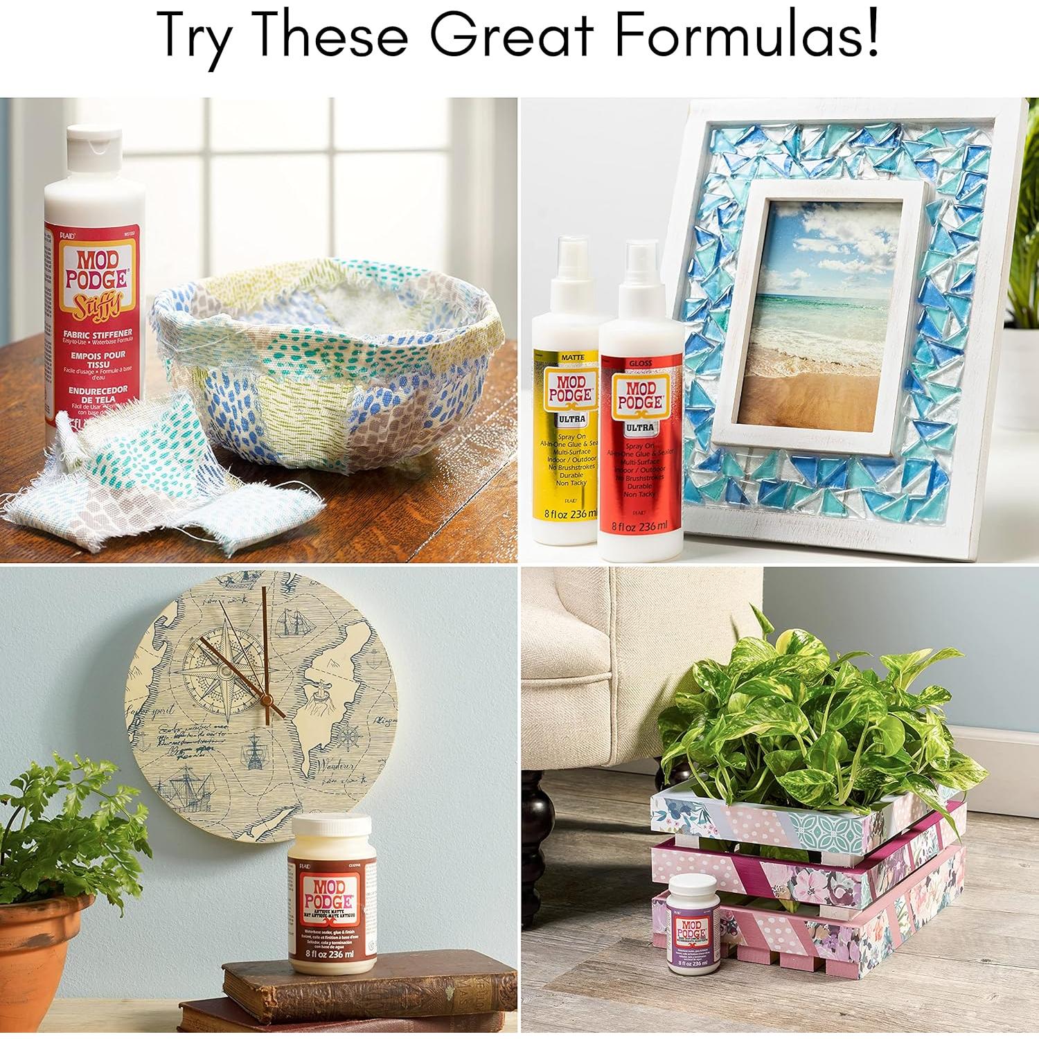 Mod Podge 8 Oz a Prueba de Lavavajillas Brillante - Sellador y Pegamento