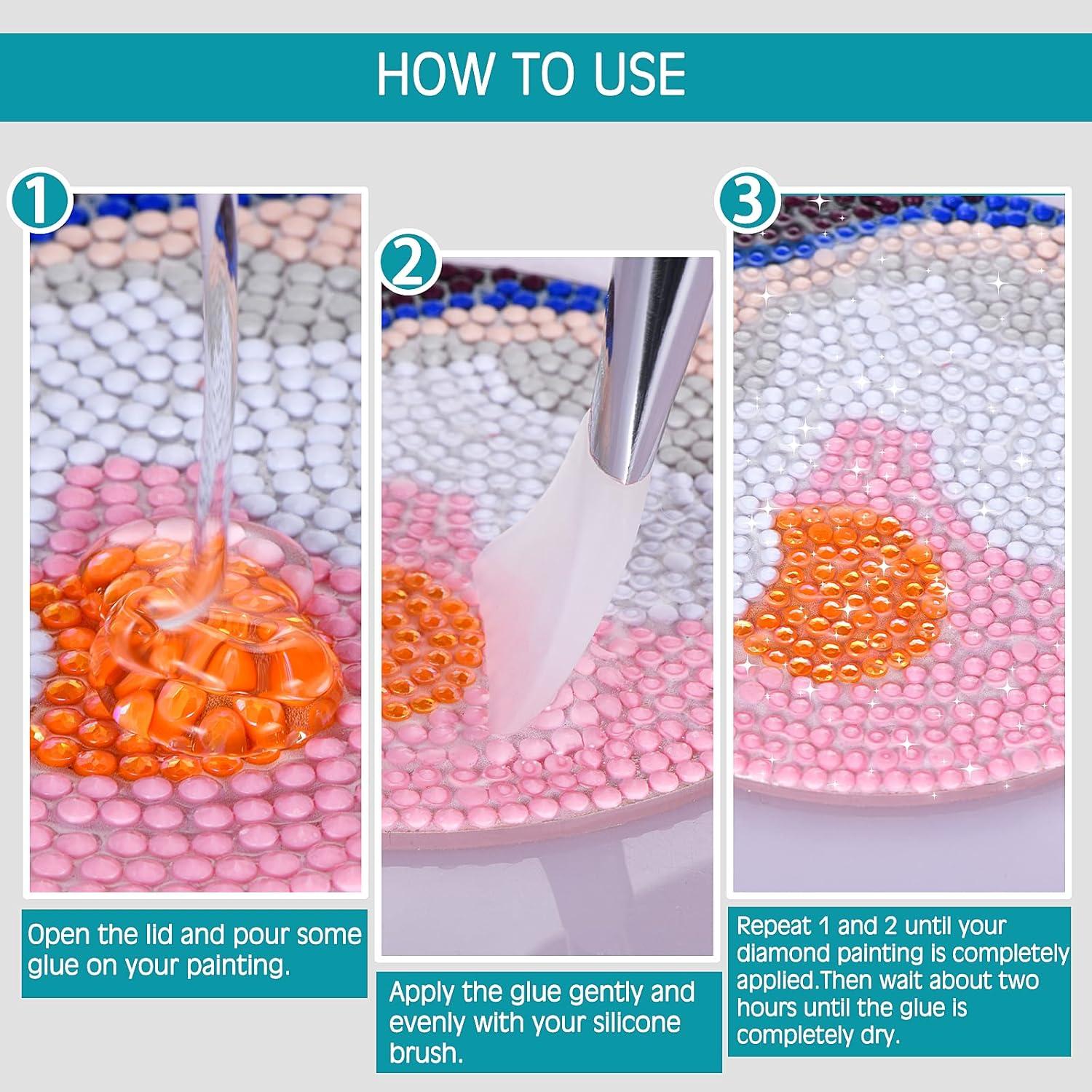 Pegamento para Pintura de Diamantes Topwey 2 x 250 ml Brillo Permanente