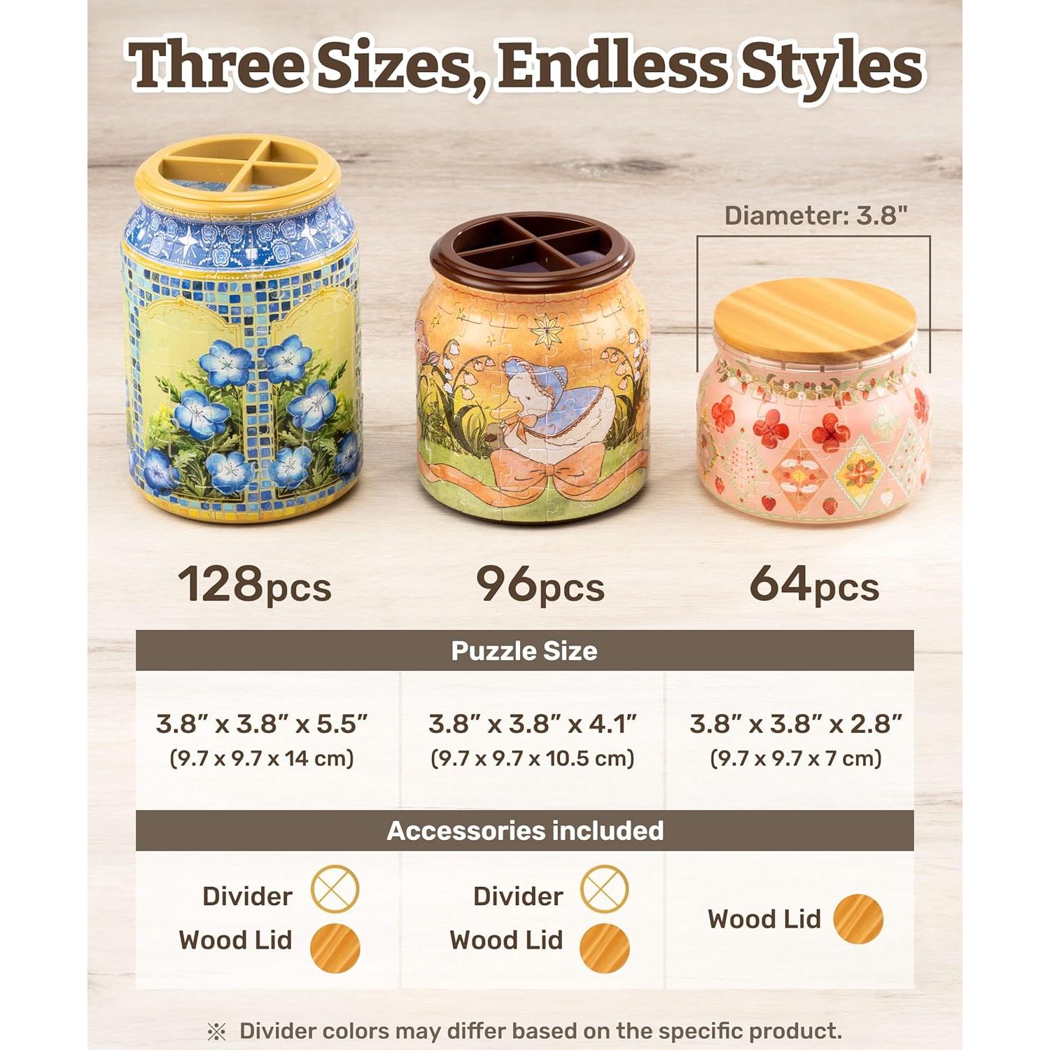 Tarro de Rompecabezas 3D PieceRelax 64 Piezas Daisy Breeze