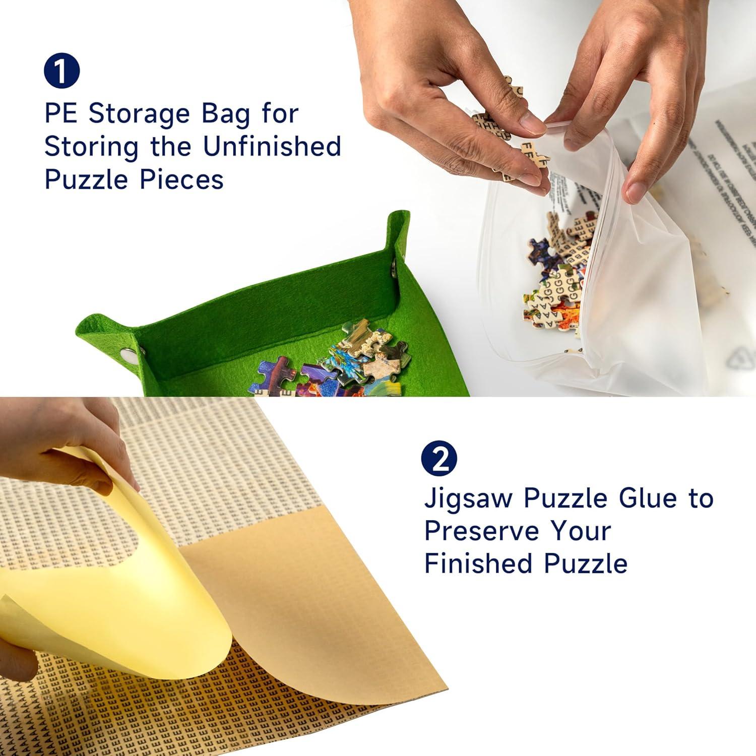 Mat de Rompecabezas Sancallie 130x86 cm con 15 Etiquetas y 6 Bandejas