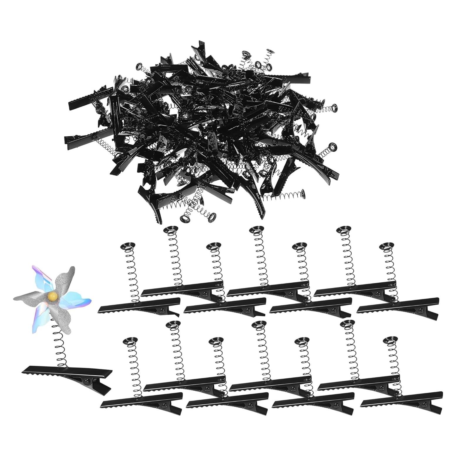 100 Clips de Cabello de Metal Hoceium con Resorte - Pato DIY