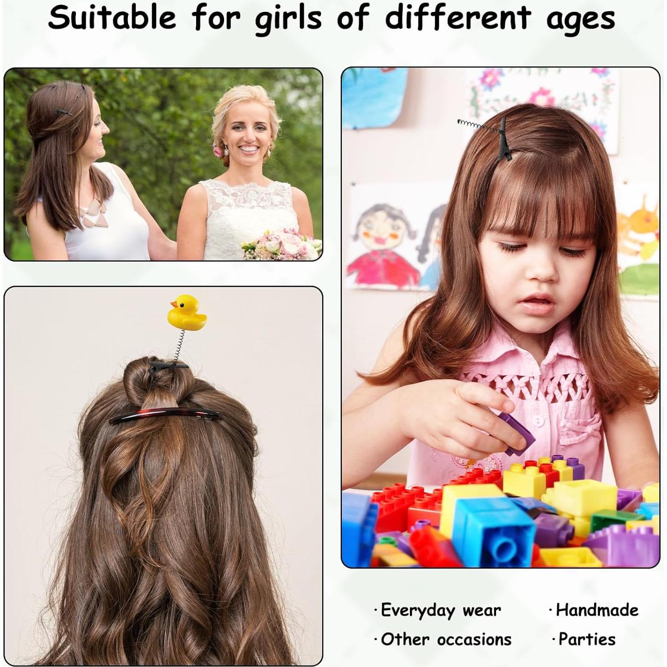 Pinzas para Cabello de Pico de Pato Metal 60 Pcs Negro ISTOOLCO