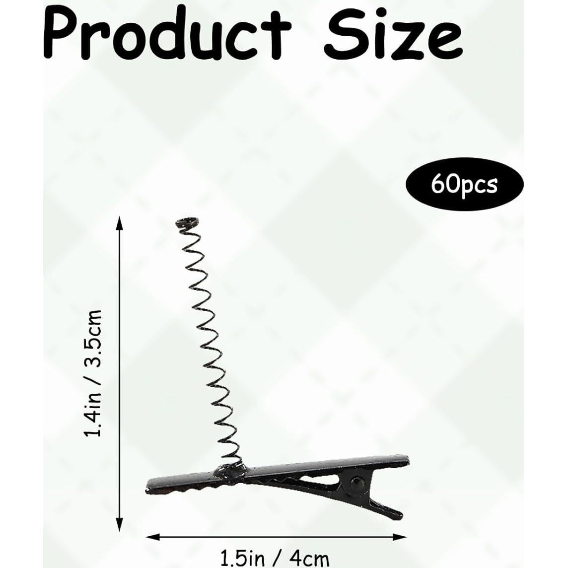Pinzas para Cabello de Pico de Pato Metal 60 Pcs Negro ISTOOLCO