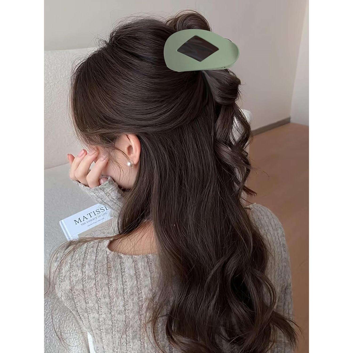 Paquete de 6 Clips de Pelo Planos Antideslizantes - Neutros