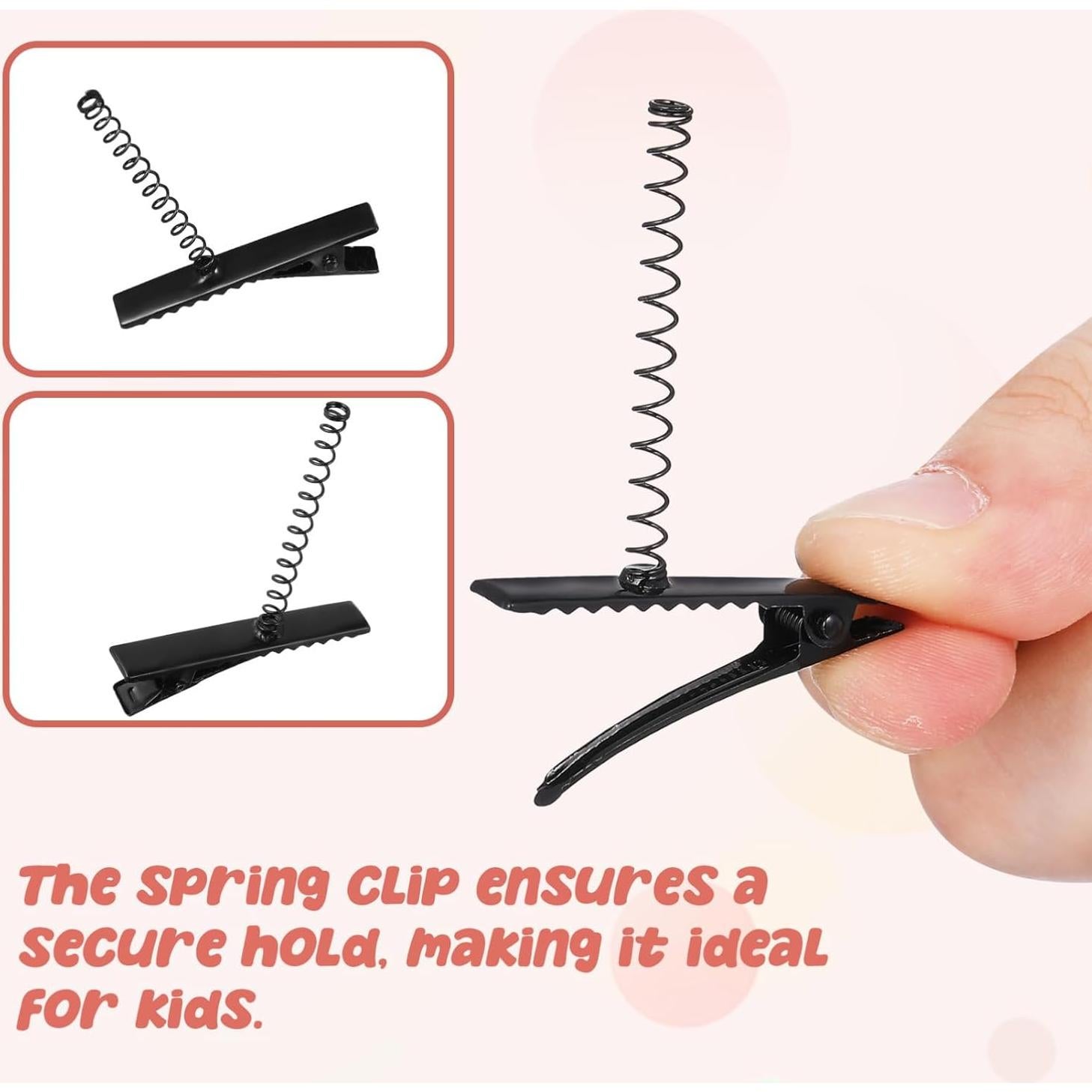 100 Clips de Pelo Cocodrilo Abaodam con Resorte 4cm para DIY