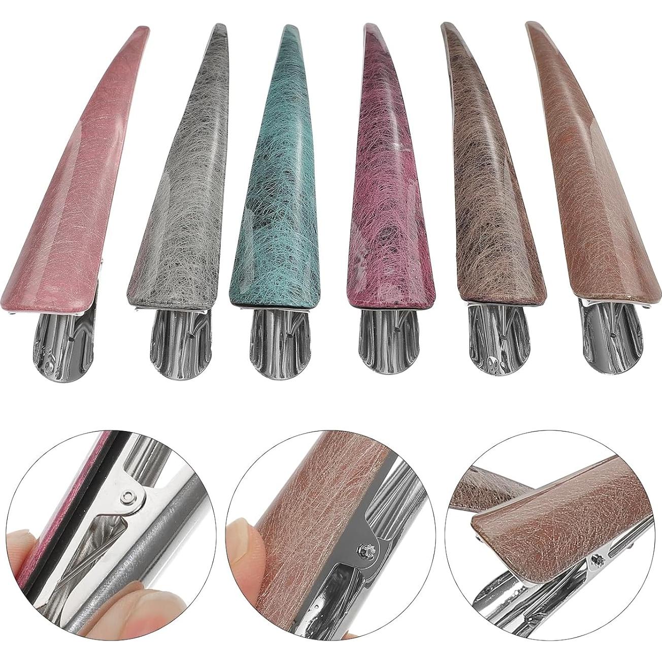 Pinzas para el cabello de pico de pato Minkissy - 6 piezas decorativas