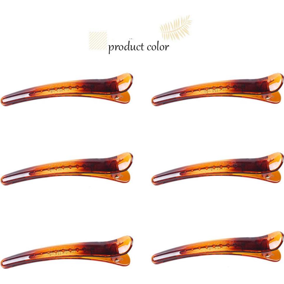 12 Clips de Pelo de Metal y Plástico Marrón Suoirblss 4.9cm