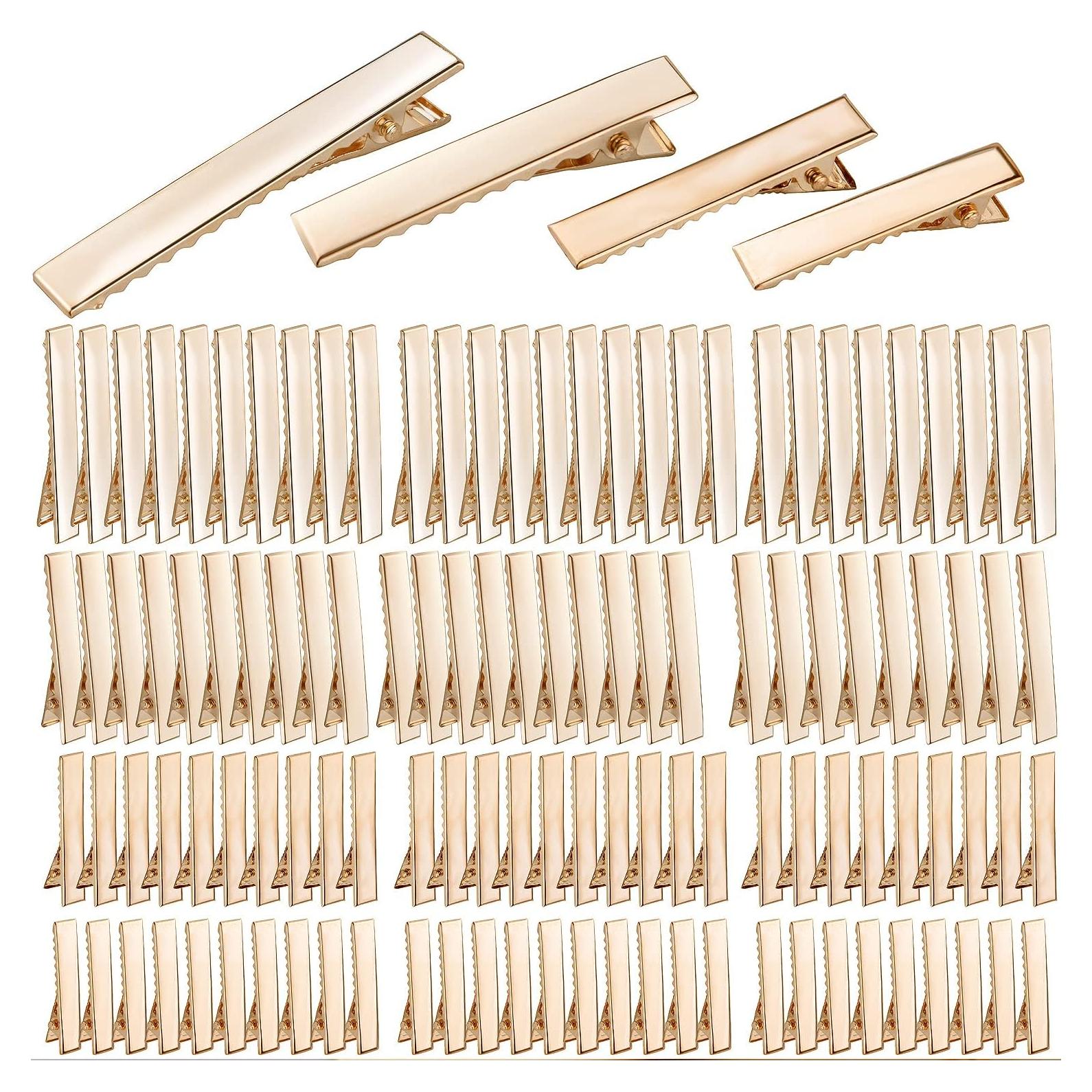 Pinzas para Cabello Tipo Pato Doradas BronaGrand - 120 Piezas