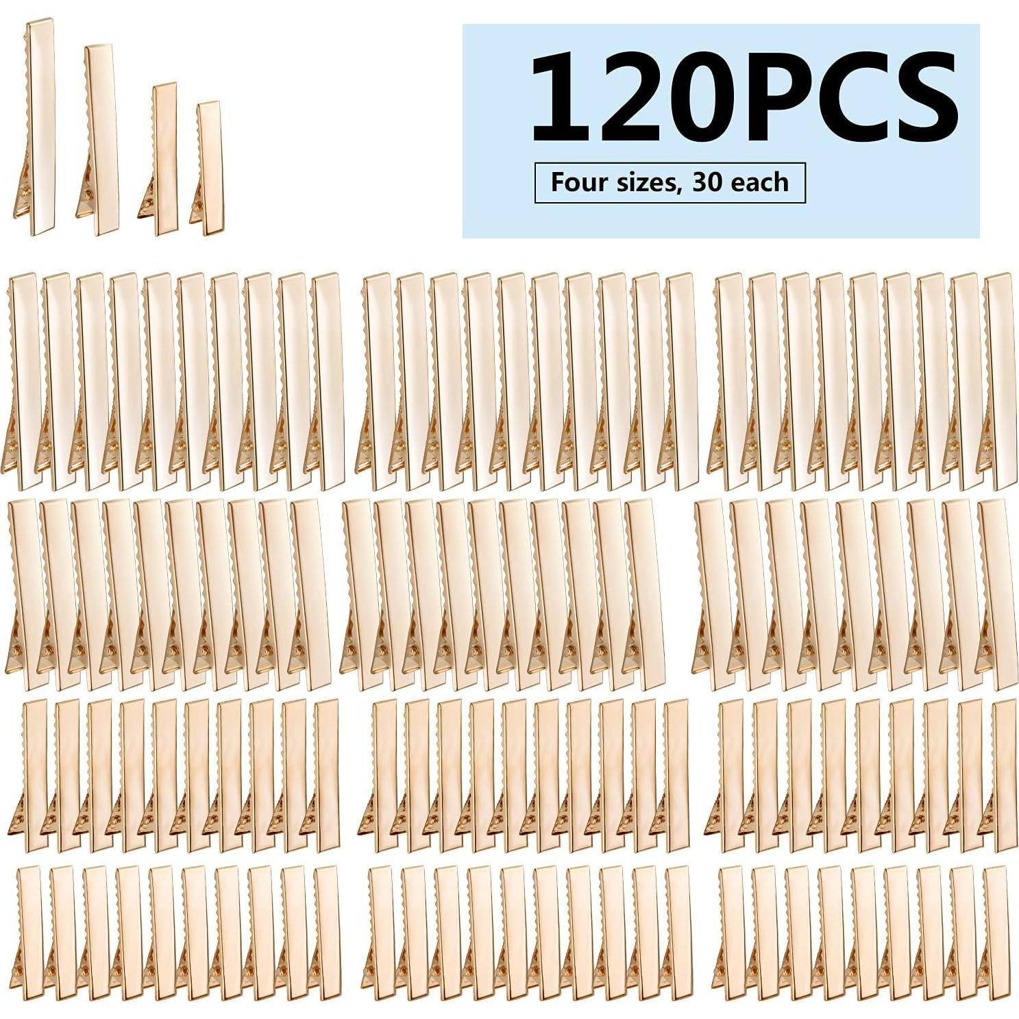 Pinzas para Cabello Tipo Pato Doradas BronaGrand - 120 Piezas